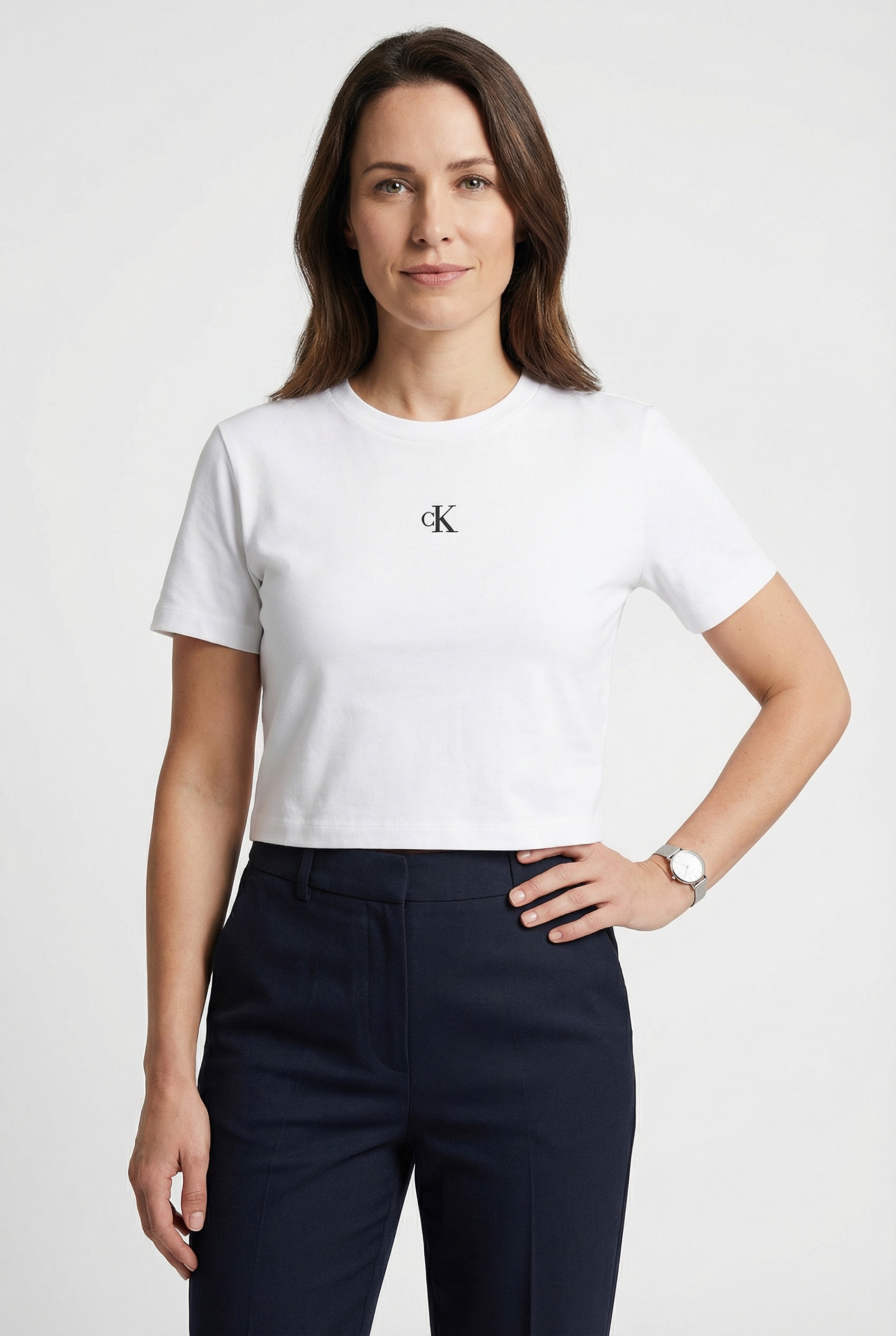 Calvin Klein Jeans T-Shirt »LOGO CROPPED TEE« Boxy fit mit Rundhalsausschnitt, mit Logoschriftzug