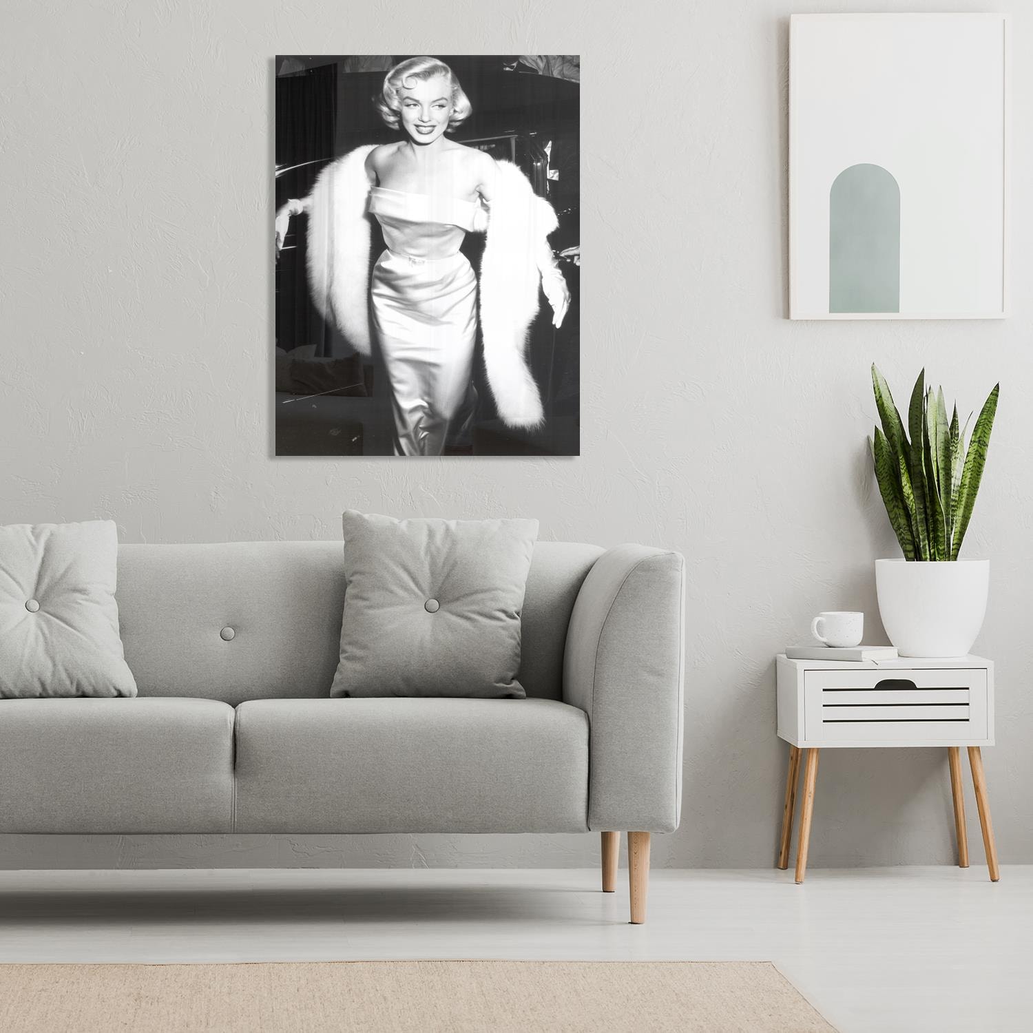 Image of queence Acrylglasbild "Glam" Film Filmfiguren Filmszene Foto Frau Portrait Schwarz-Weiss Stars Fine Art-Print in Galeriequalität
