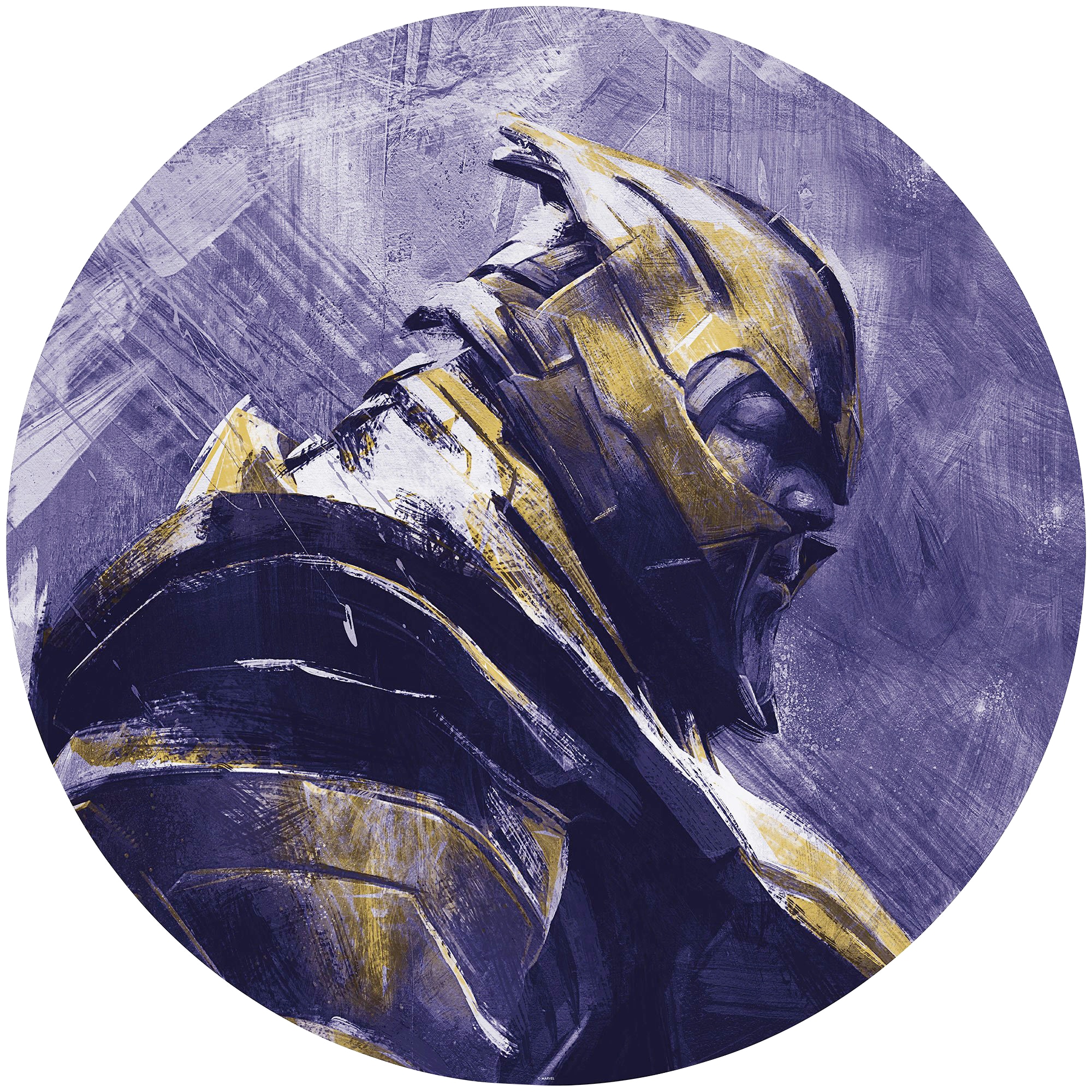 Image of Komar Fototapete "Vlies selbstklebend - Avengers Painting Thanos - Grösse 125 x 125 cm" bedruckt glatt Kinderzimmer