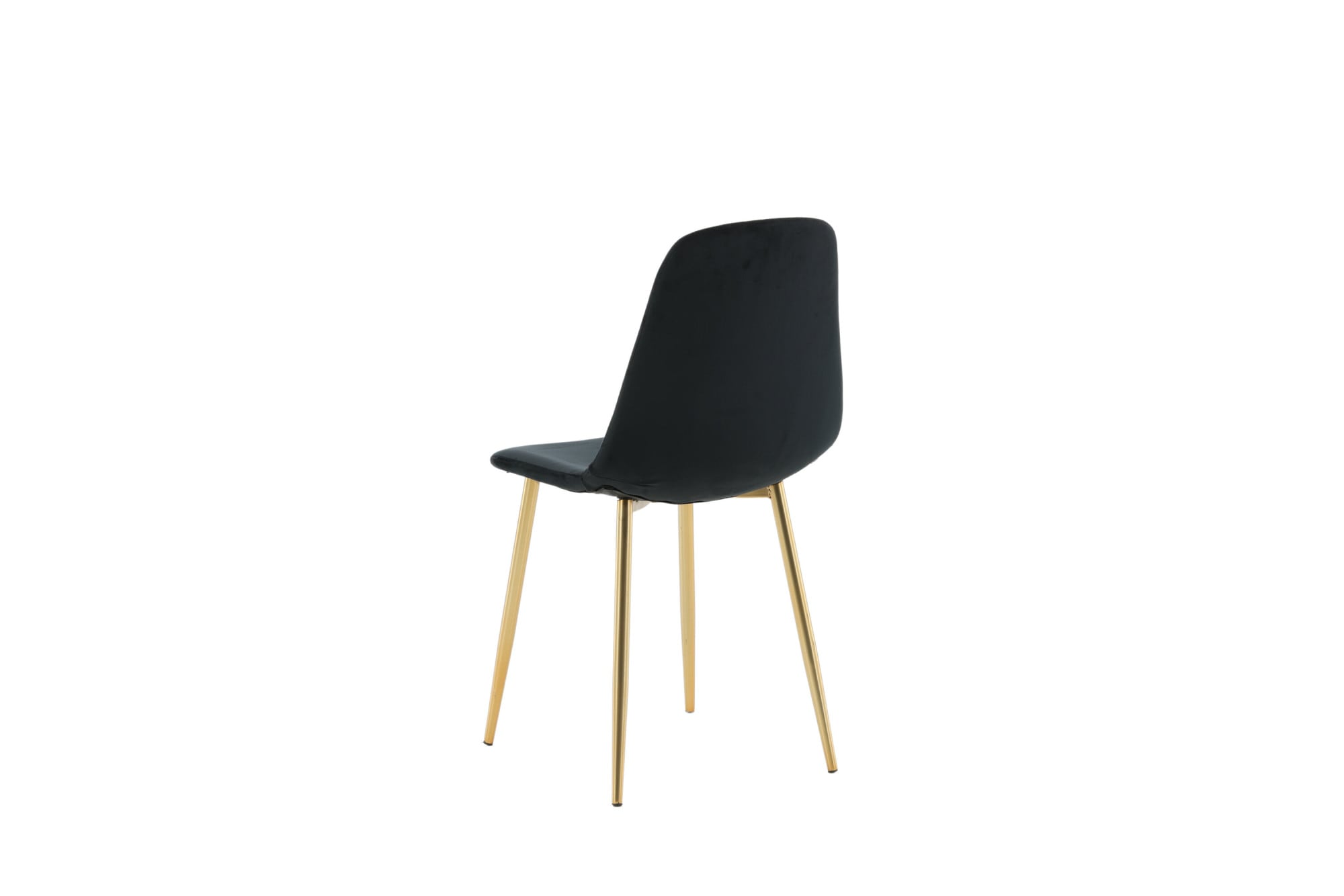 Venture Home Chaise de salle à manger »Polar, 2er-Set Esszimmerstühle in Schwarz-Samt, Messingbeine, 150 kg« () 2 cuischaise rembourrée, revêtement en velours, pieds en métal, arrondi, élégant