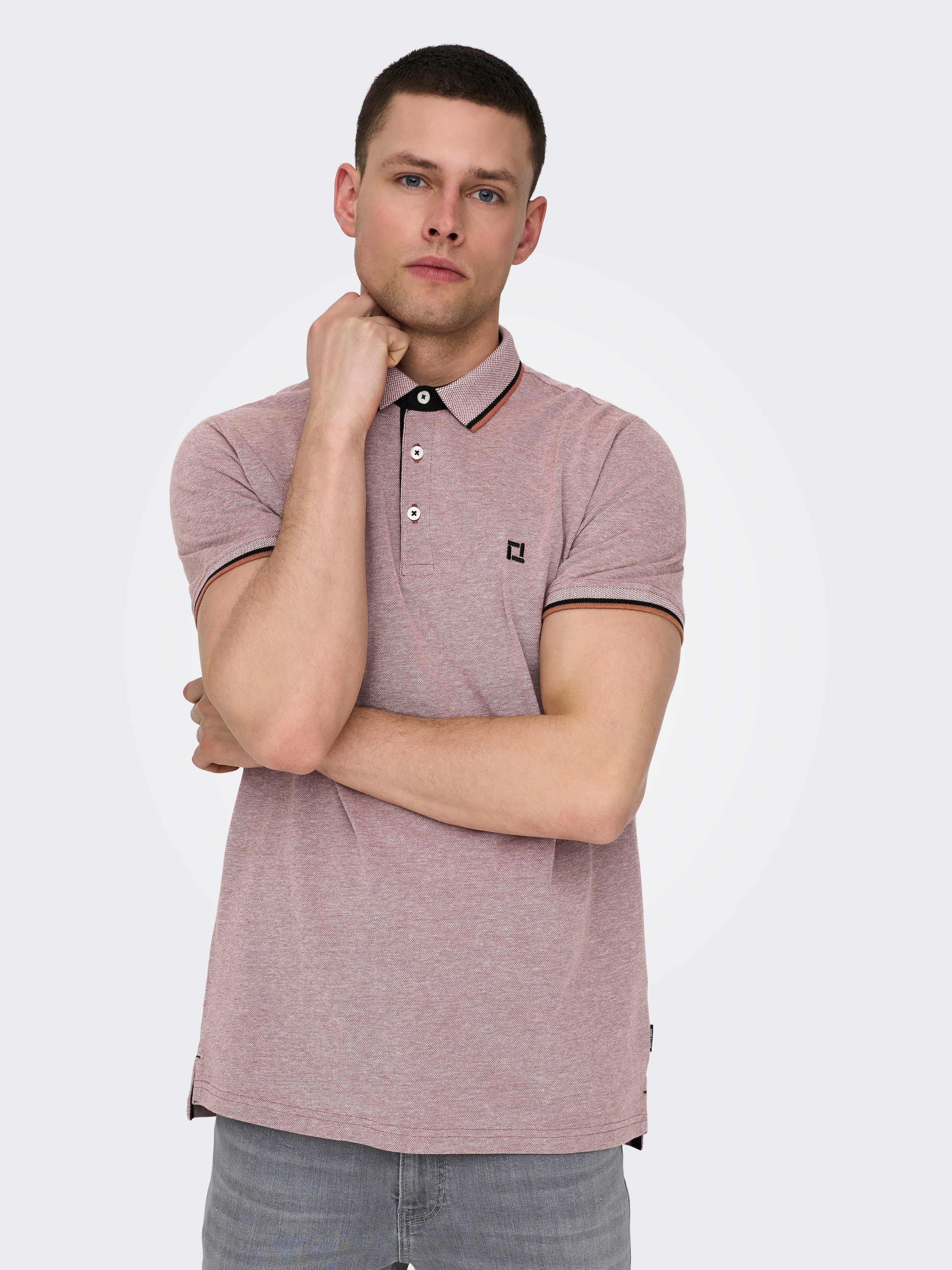 ONLY & SONS Polo »ONSFLETCHER SLIM SS POLO NOOS« Coton, coupe normale