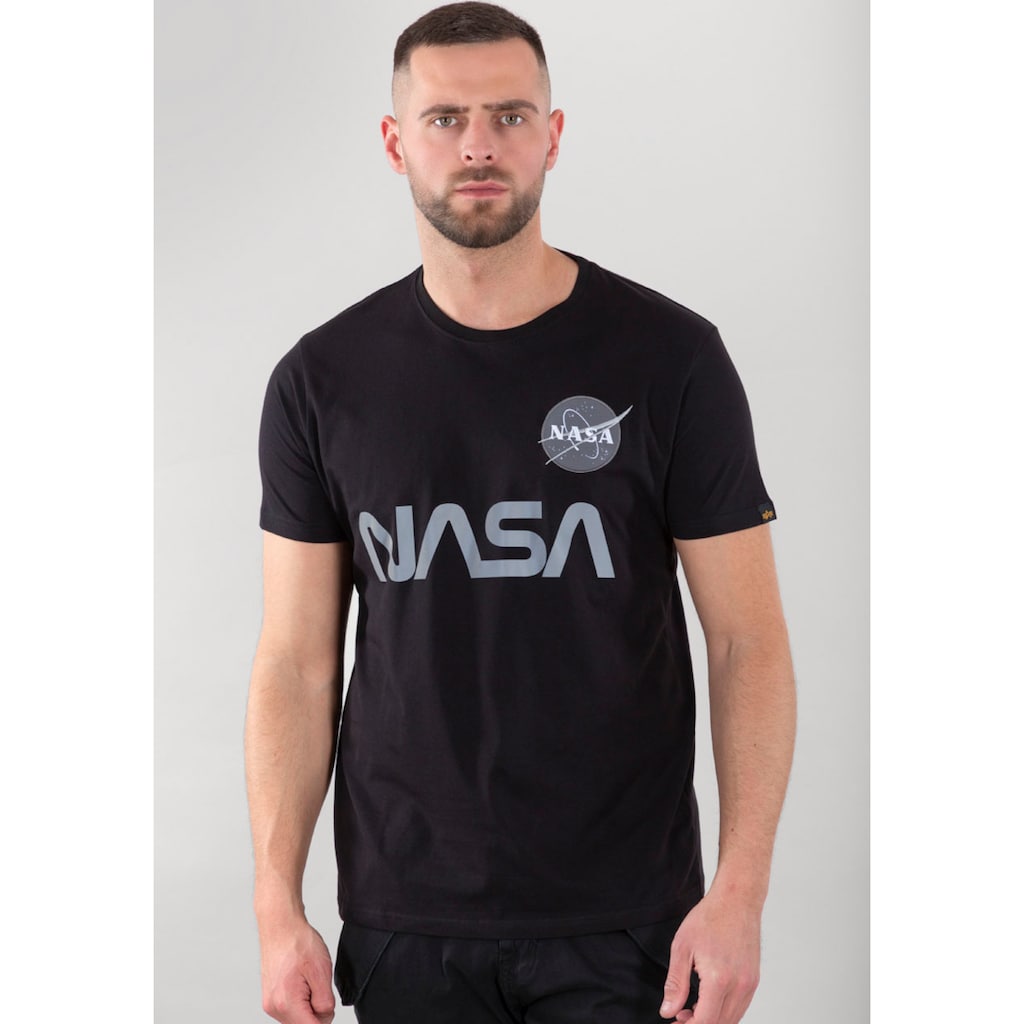 Alpha Industries Rundhalsshirt »Nasa Reflective Tee«