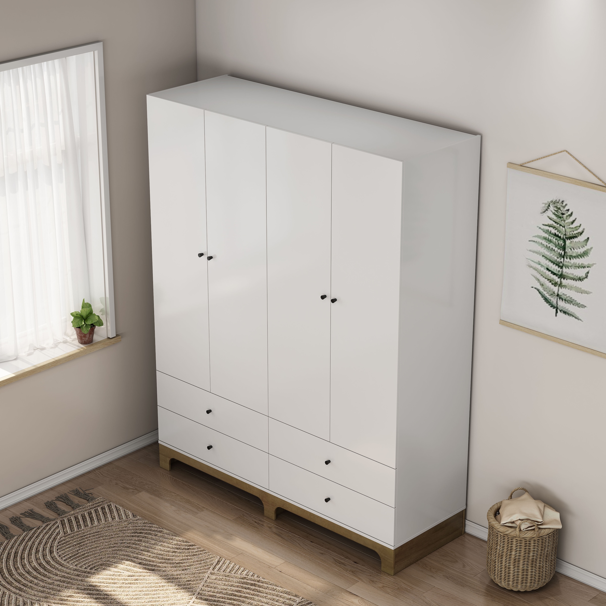 GOODproduct Kleiderschrank »Oslo Schlafzimmerschrank Garderobe weiss Landhaus Bestseller«