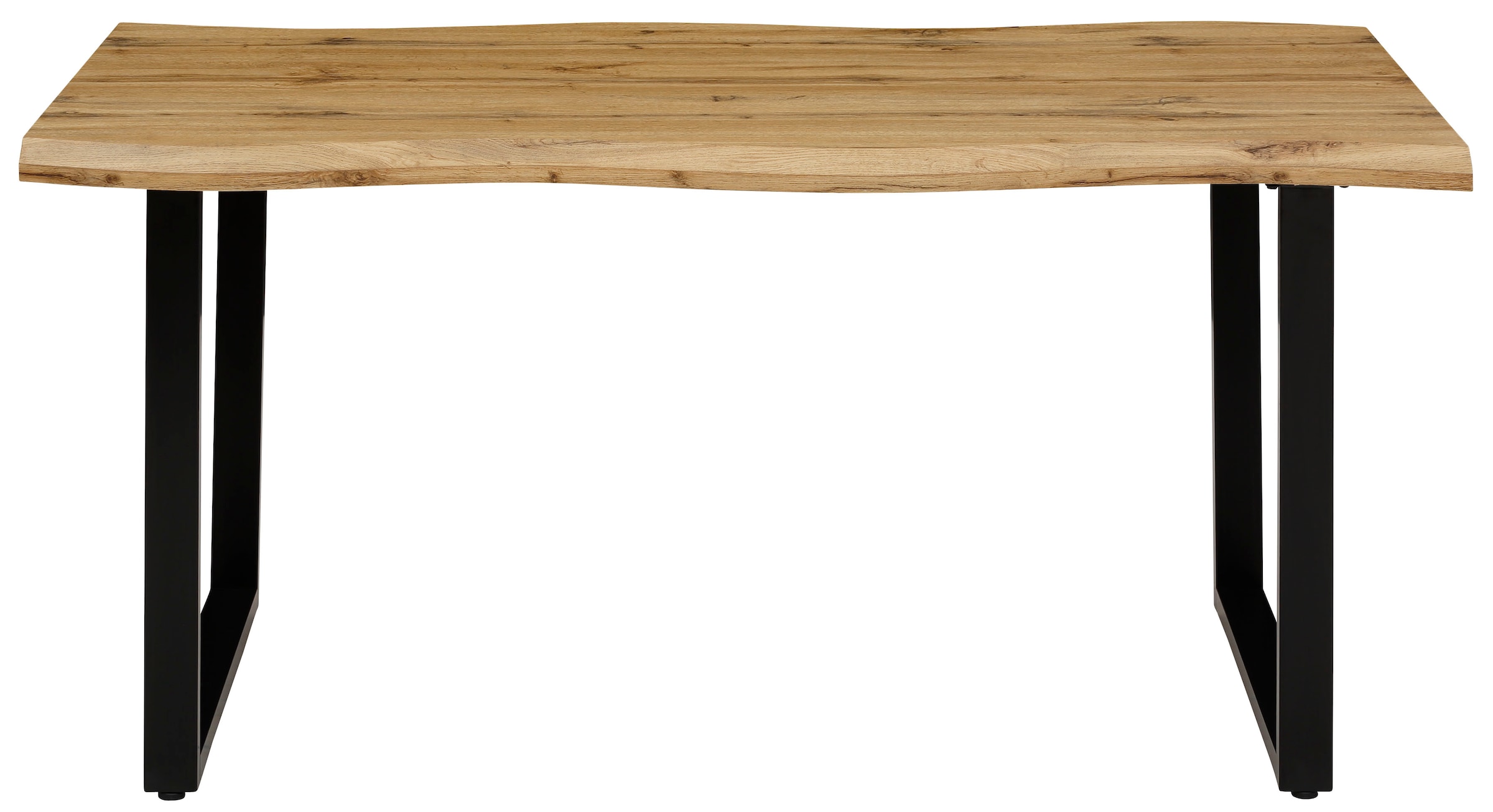HELA Esstisch »GISELLE Baumkantentisch, Küchentisch, TOPSELLER!«, Kufengestell Metall, Industrial Design, 140 - 200 cm Breite, 2 Farben