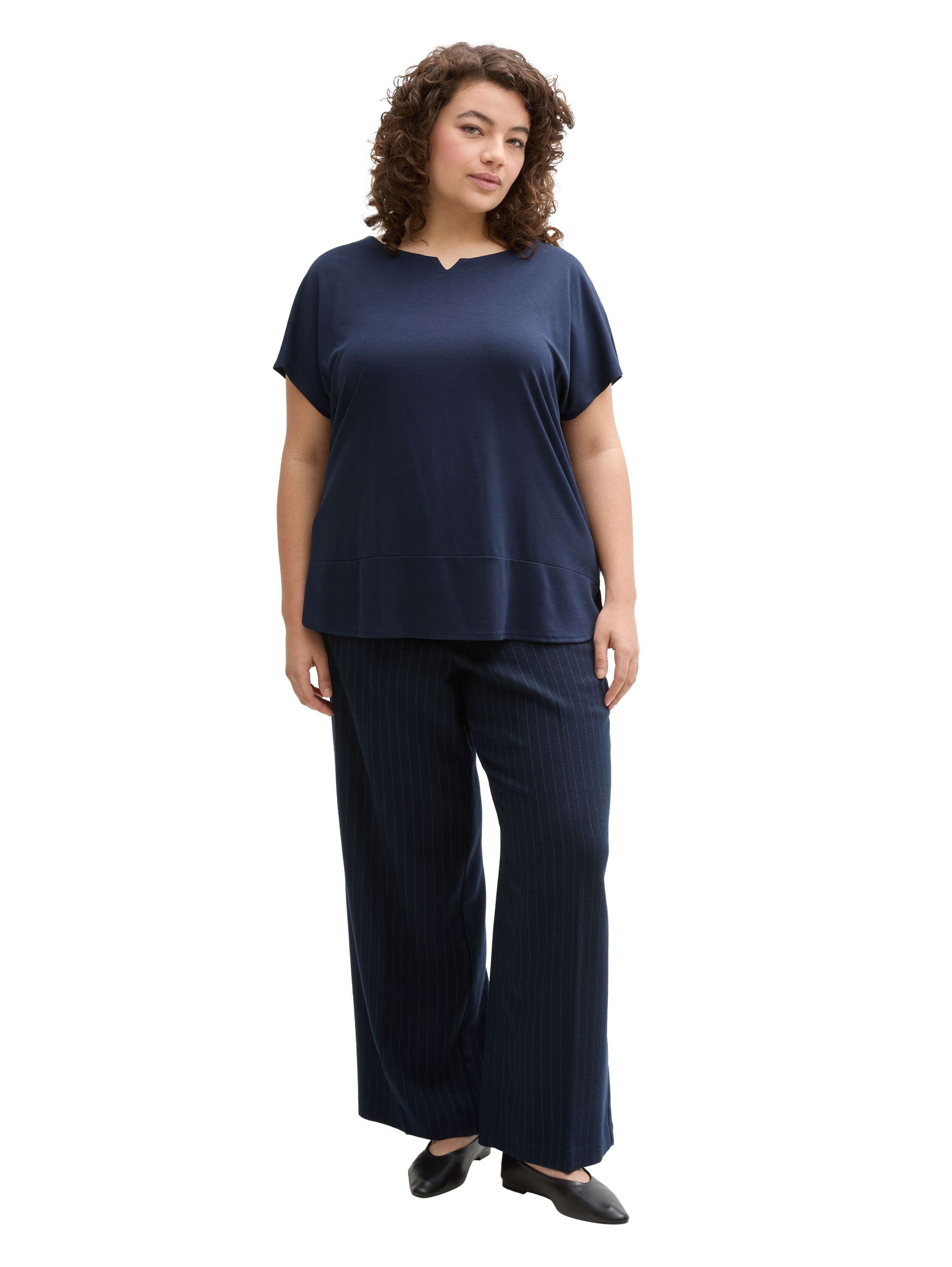 TOM TAILOR PLUS T-Shirt, mit kleinem Schlitz