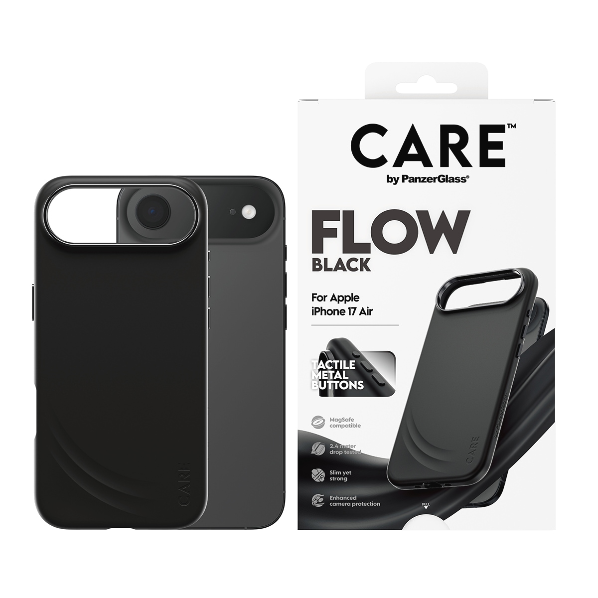 Image of CARE by PanzerGlass Handyhülle "Flow MagSafe Case für Apple iPhone Air" Smartphones Backcover, Schutzhülle, Handyschutzhülle, Case, Schutzcase, stossfest