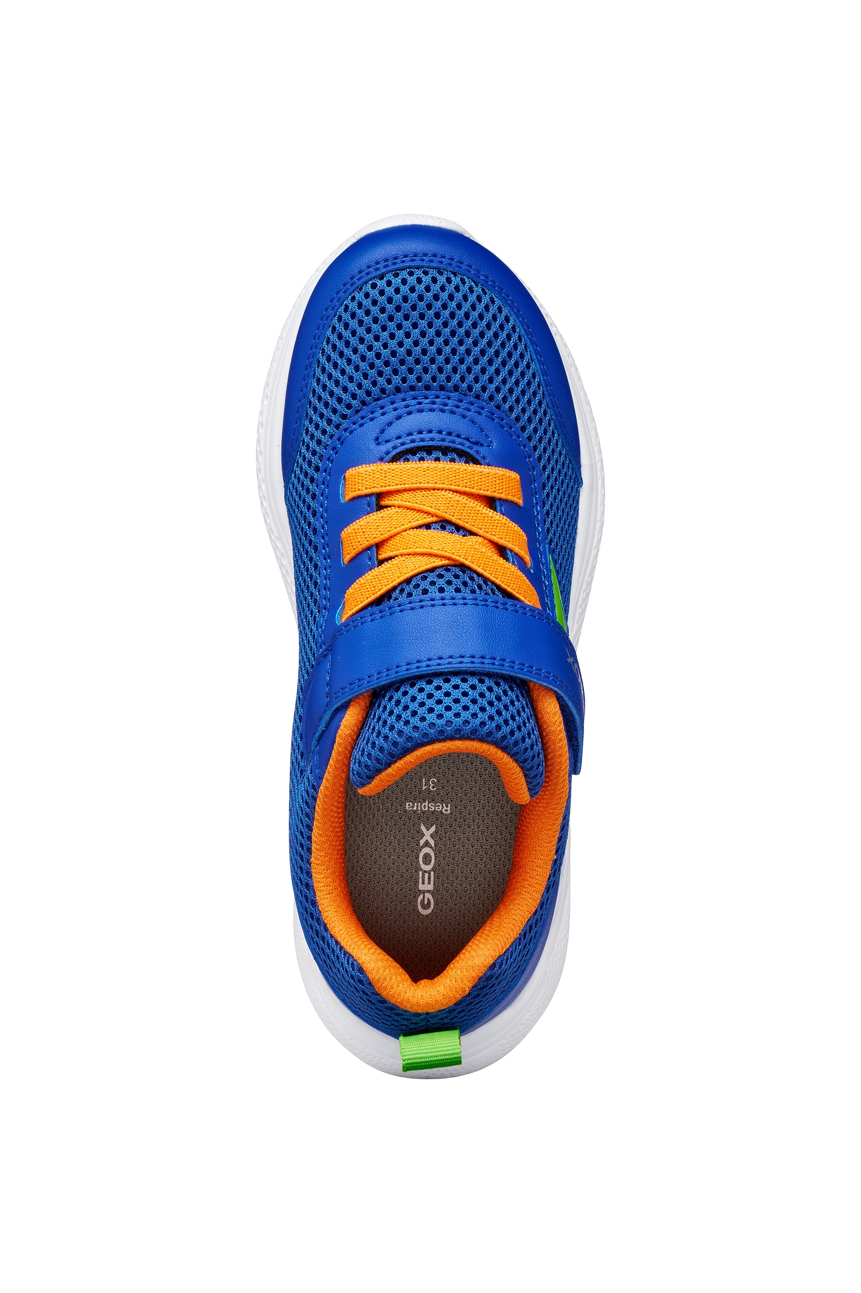 Geox Sneaker »J SPRINTYE BOY«  Halbschuh mit bunten Besätzen, Grössenschablone zum Download
