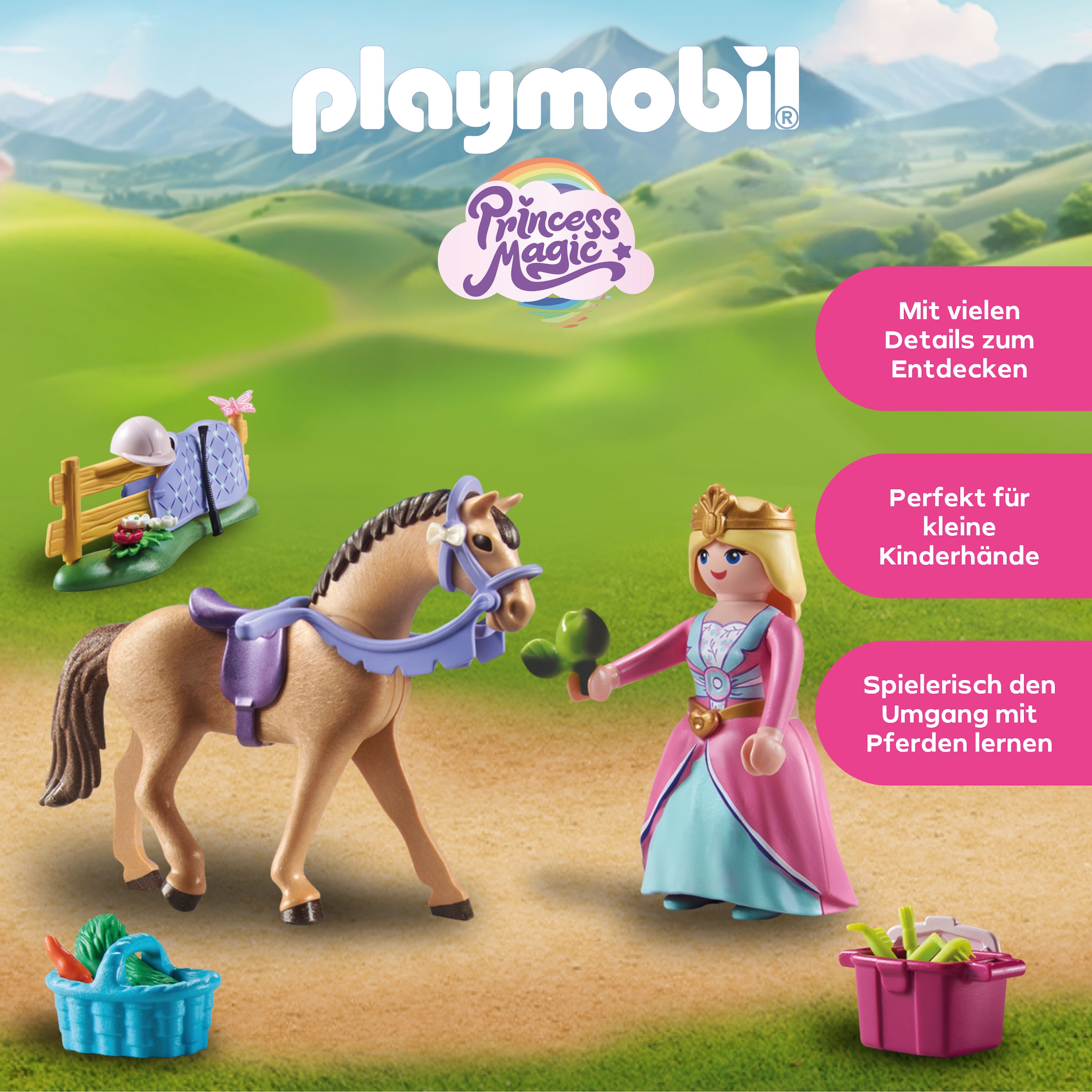 Playmobil® Jeu de construction »Prinzessin mit Pferd (71801), Playmobil Princess Magic« Made in Europe