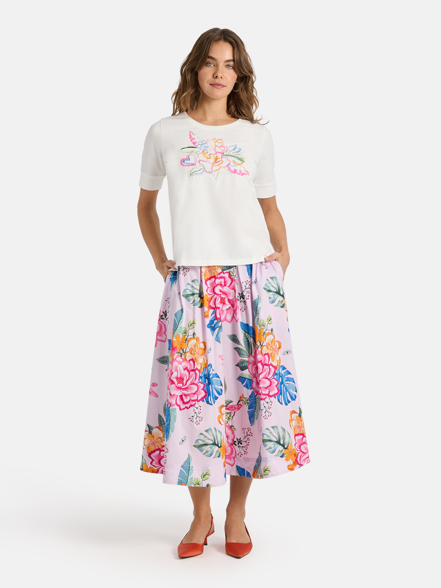 Lieblingsstück T-Shirt »DianeL« mit Stickerei, Rundhalsform