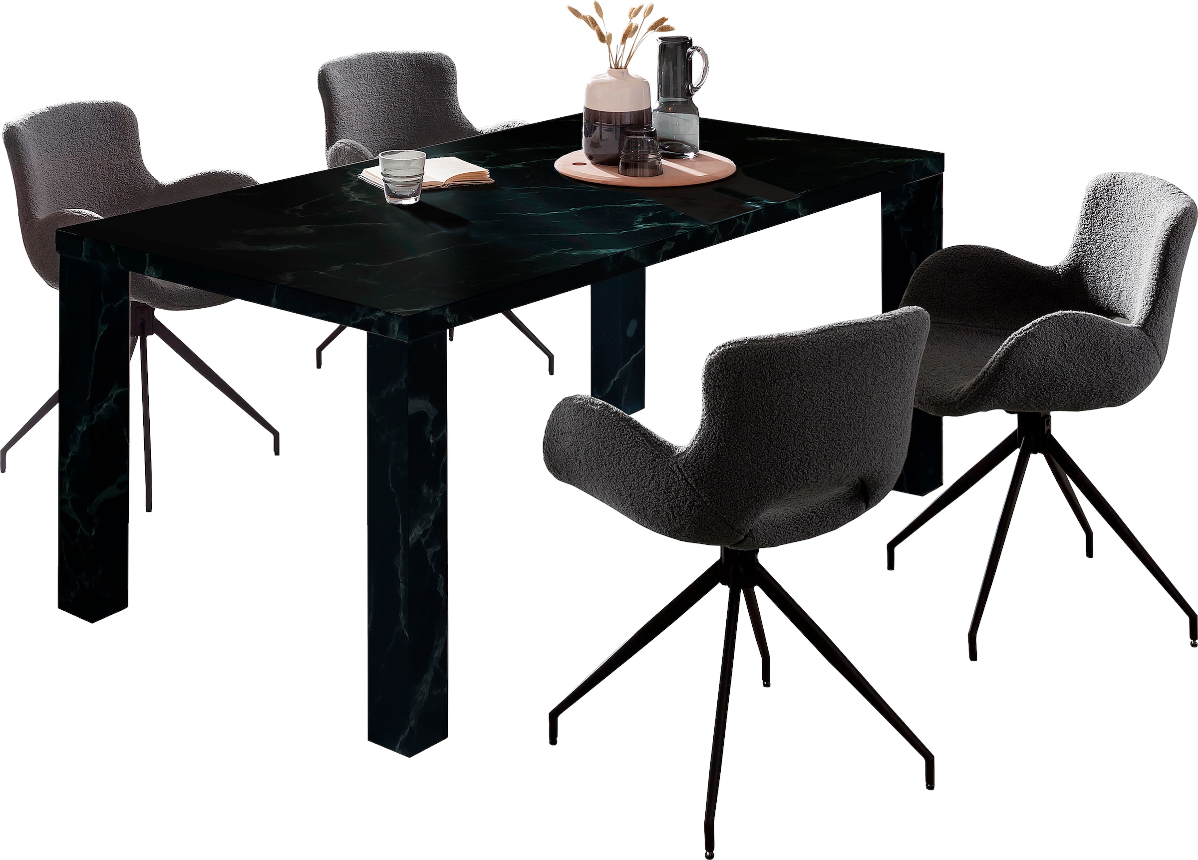 SalesFever Esstisch »Designer Tisch für Ihr Zuhause« Eleganz trifft Design in Marmoroptik