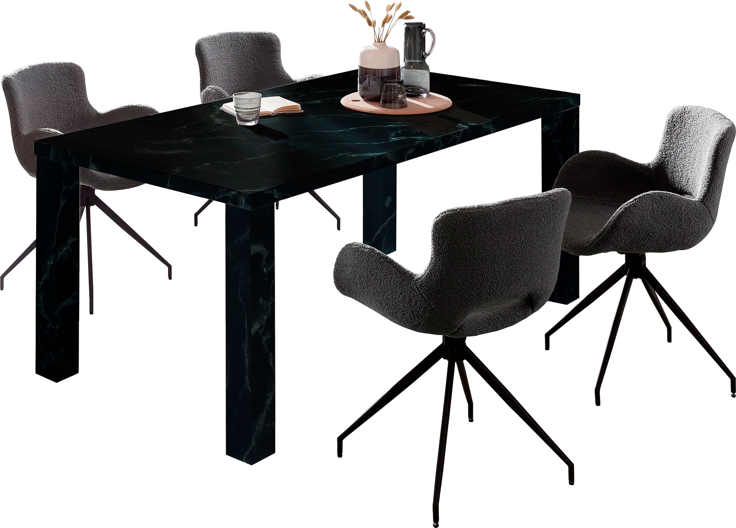 SalesFever Esstisch "Designer Tisch für Ihr Zuhause" Eleganz trifft Design in Marmoroptik