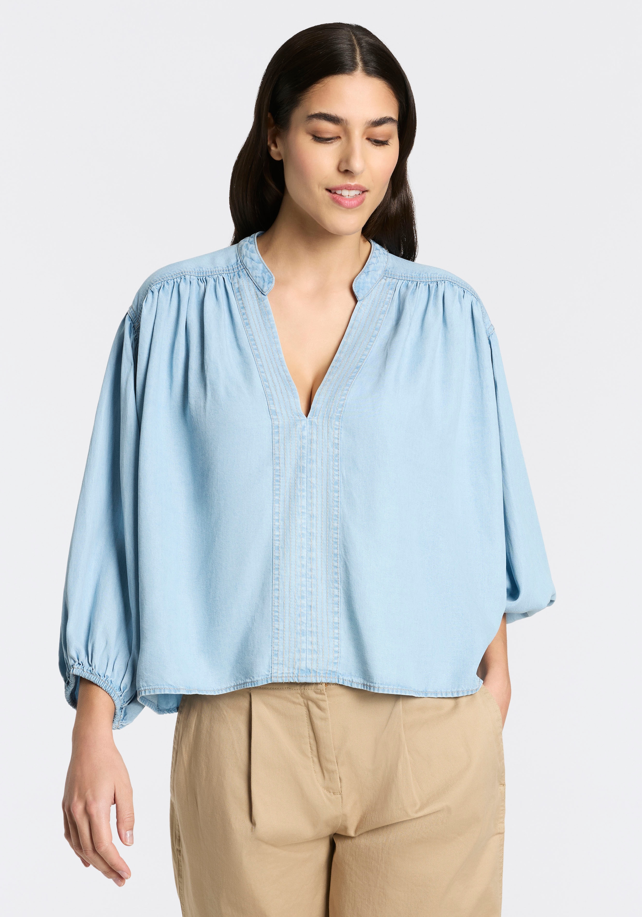 Image of BOSS ORANGE Schlupfbluse "Barda Premium Damenmode" mit Ballon-Ärmeln