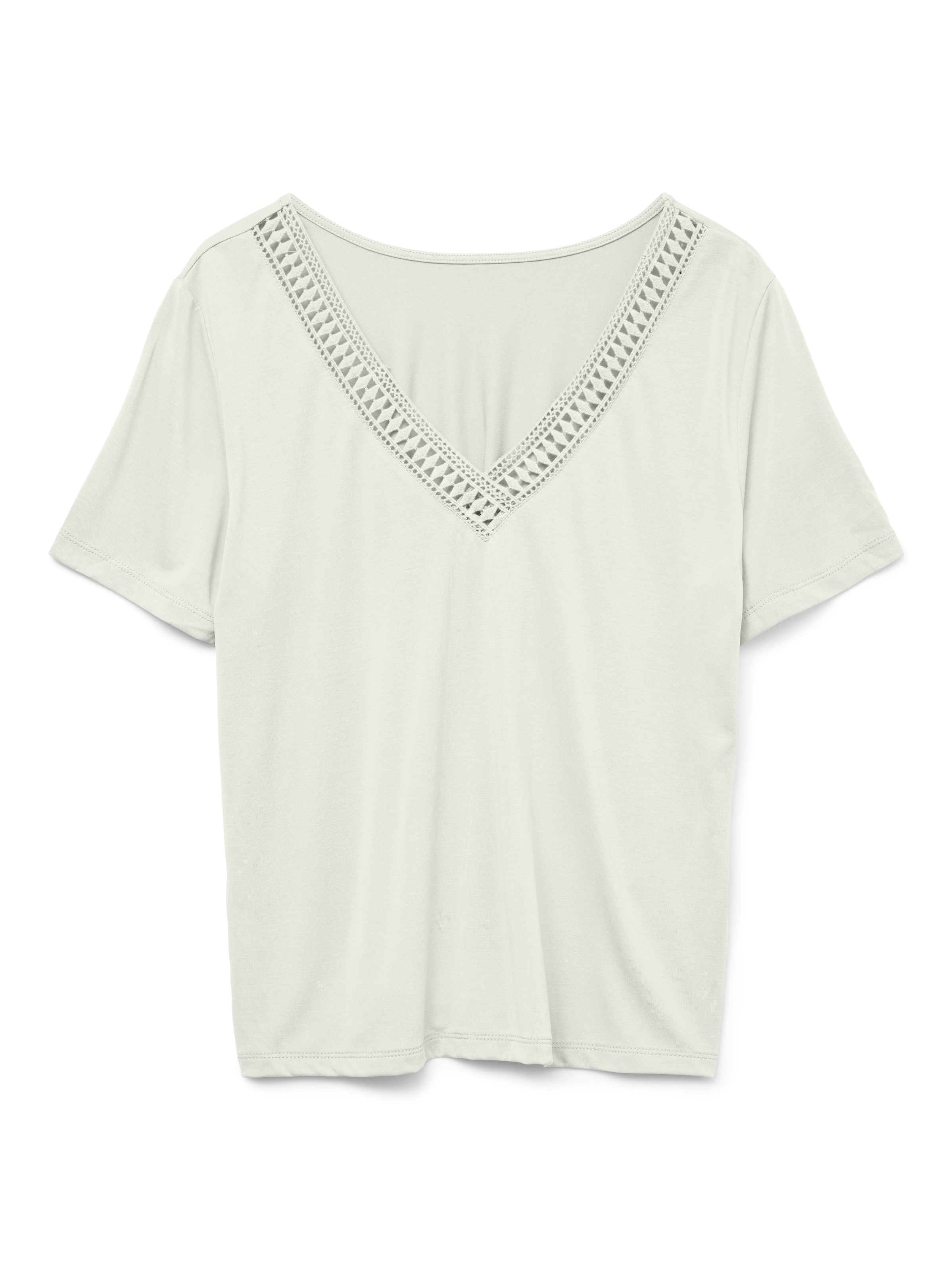 Vero Moda Kurzarmshirt »VMSAVANNAH LACE 2-WAY SS TOP JRS«