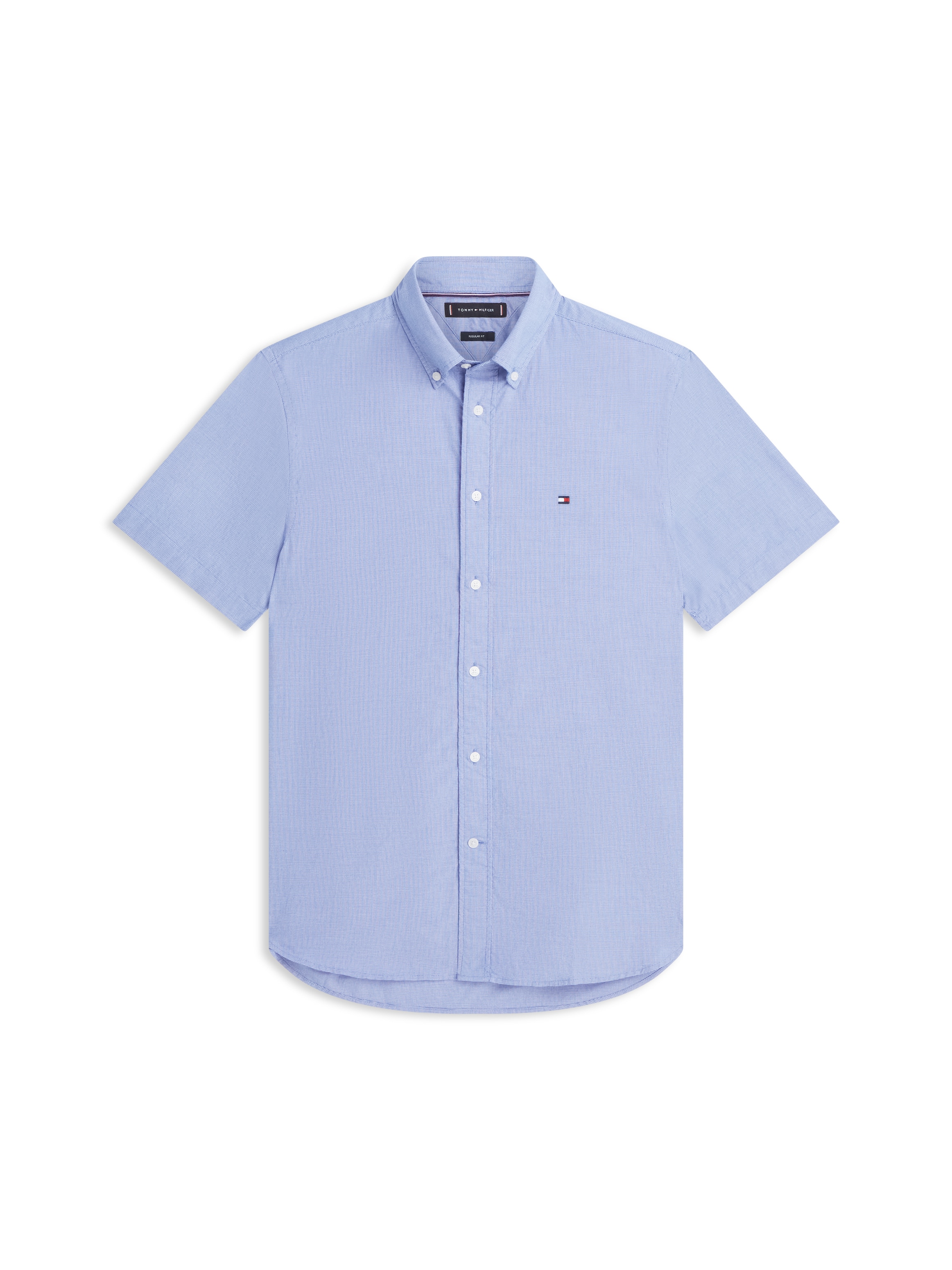 Tommy Hilfiger Chemise à manches courtes »FLEX POPLIN HOUNDSTOOTH« Regular fit mit normalem Hemdkragen