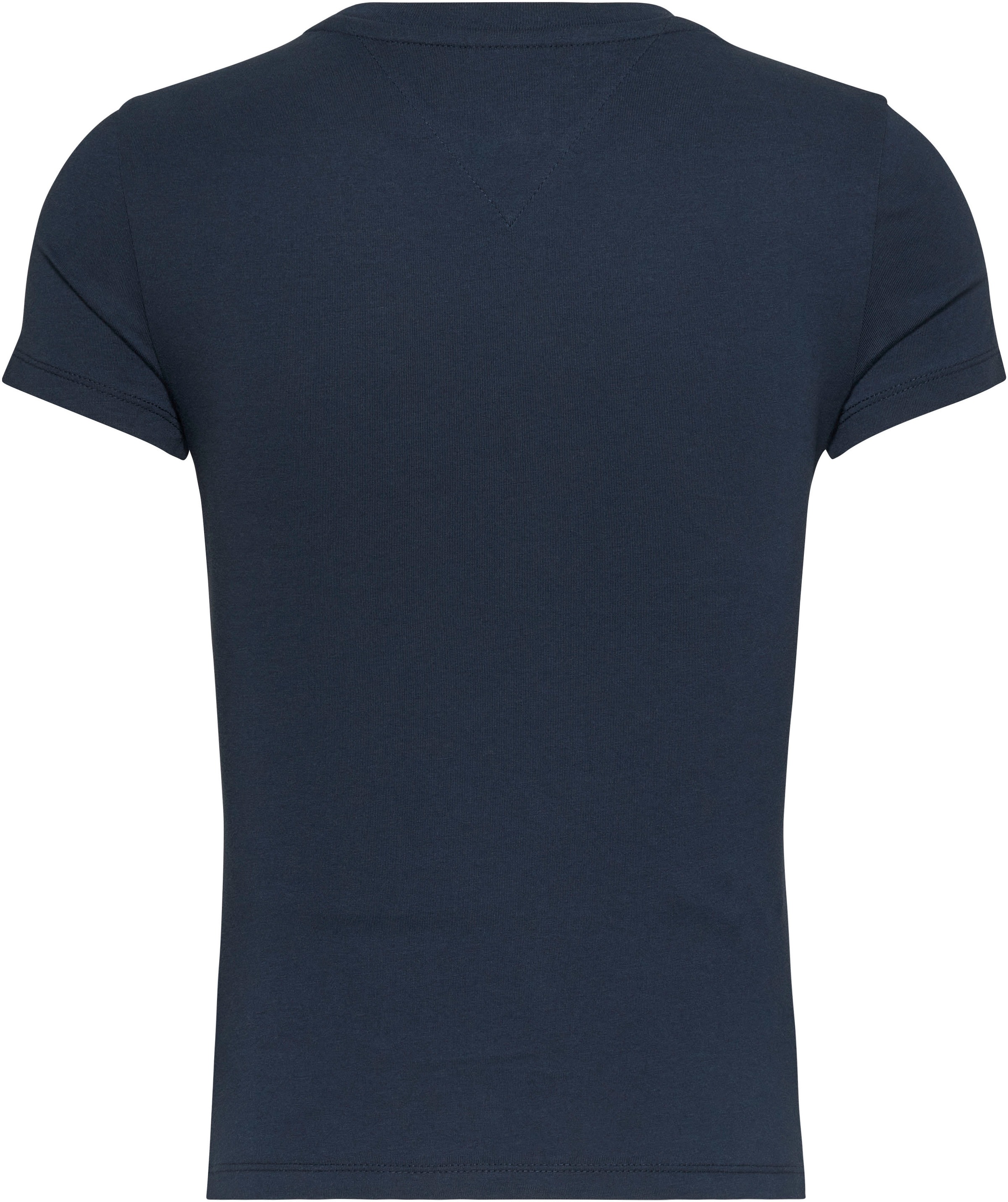 ♕ Tommy Jeans T-Shirt »Slim Logostickerei Tee mit Shirt«, auf Linear versandkostenfrei Logo