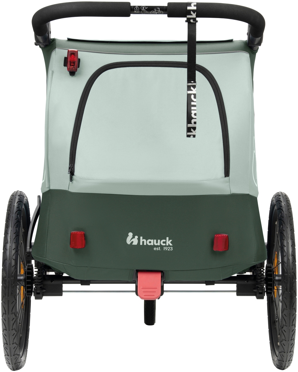 Hauck Fahrradkinderanhänger »2in1 Bike Trailer und Buggy Dryk Duo Plus, dark green« für 2 Kinder; inklusive Deichsel