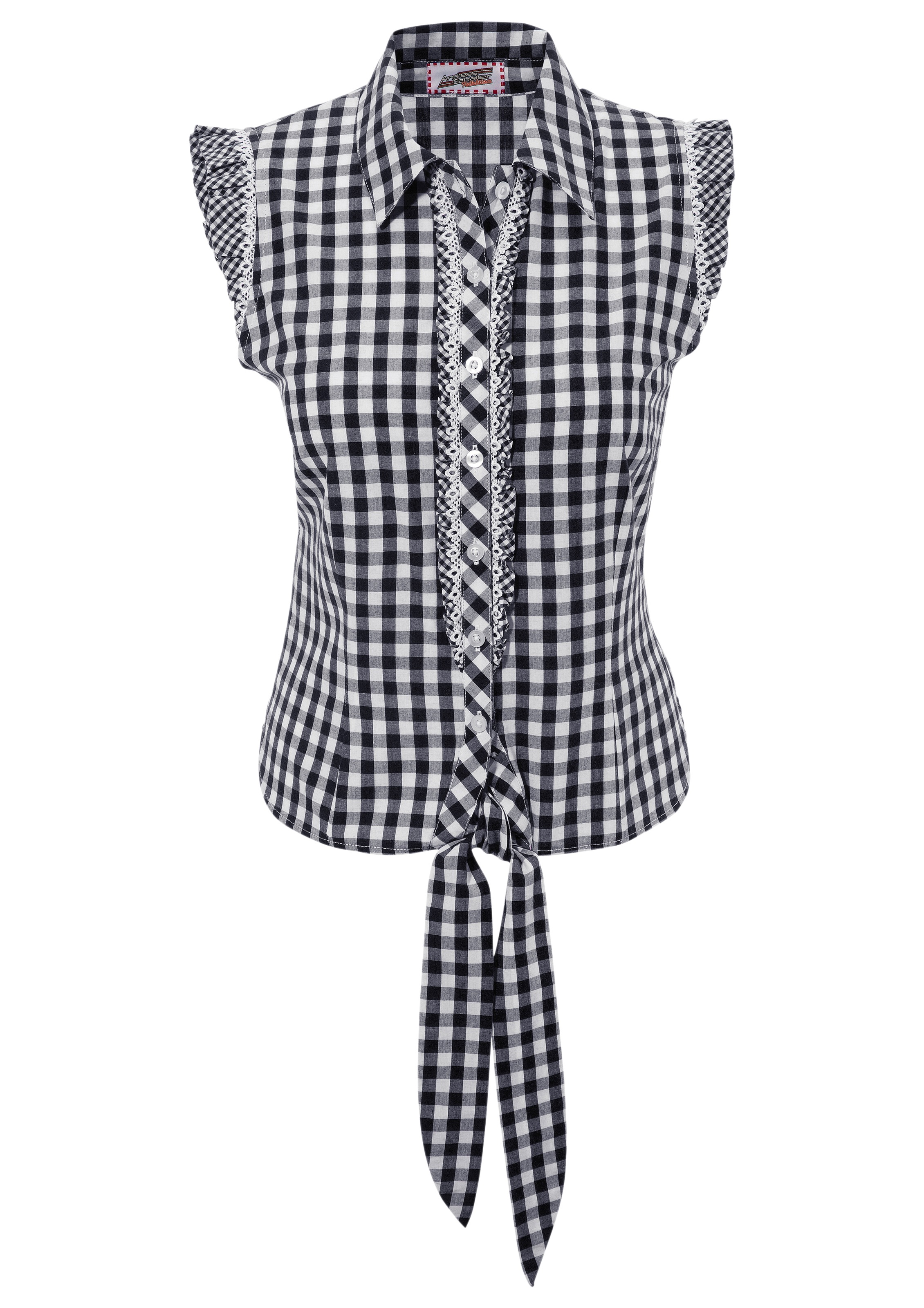 Image of Andreas Gabalier Kollektion Trachtenbluse, Damen im Karodesign zum Binden bei Ackermann Versand Schweiz