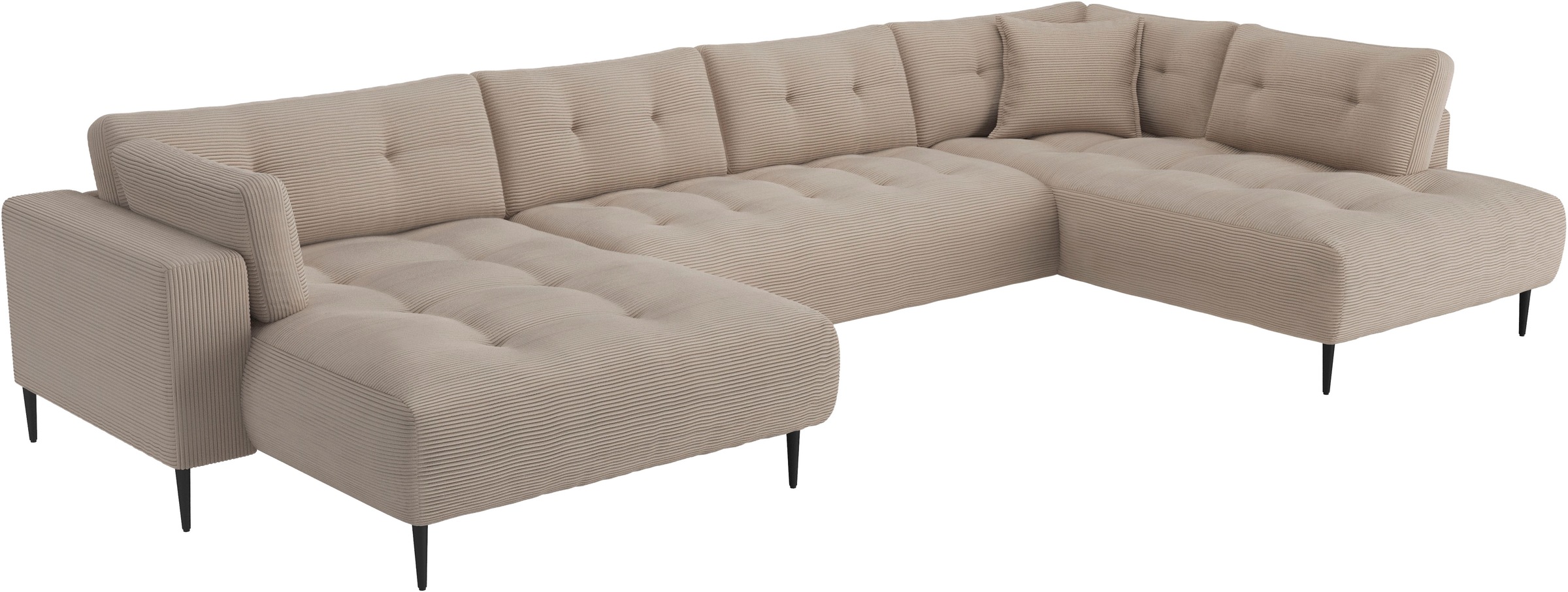 Trends by HG Wohnlandschaft »Leo U-Form, B: 360 cm mit Zierkissen«