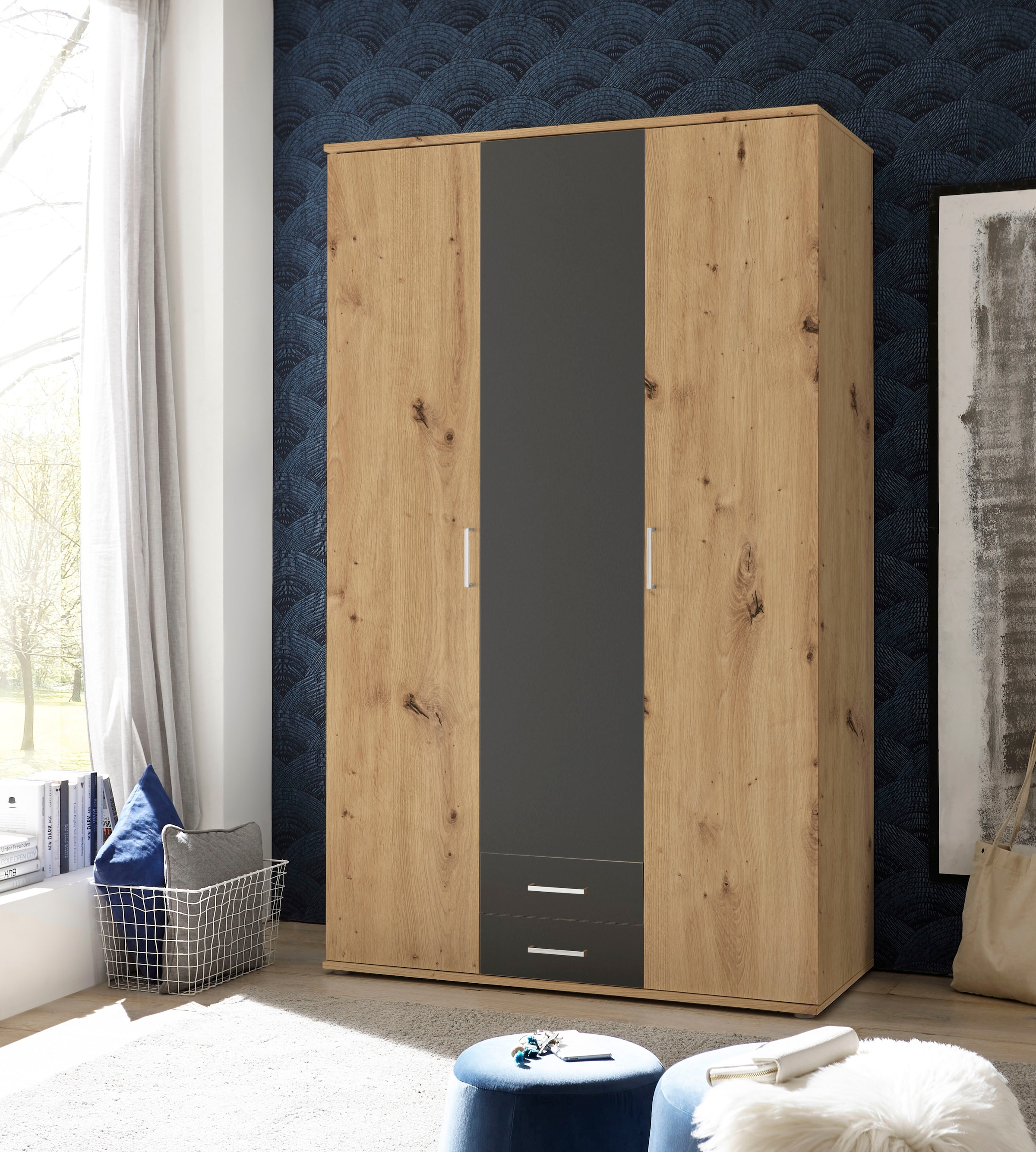 Schlafkontor Armoires à vêtements »Marburg Bestseller Schrank Garderobe mit Schubladen« Schlafzimmerschrank in Top Qualität , in 2 Breiten