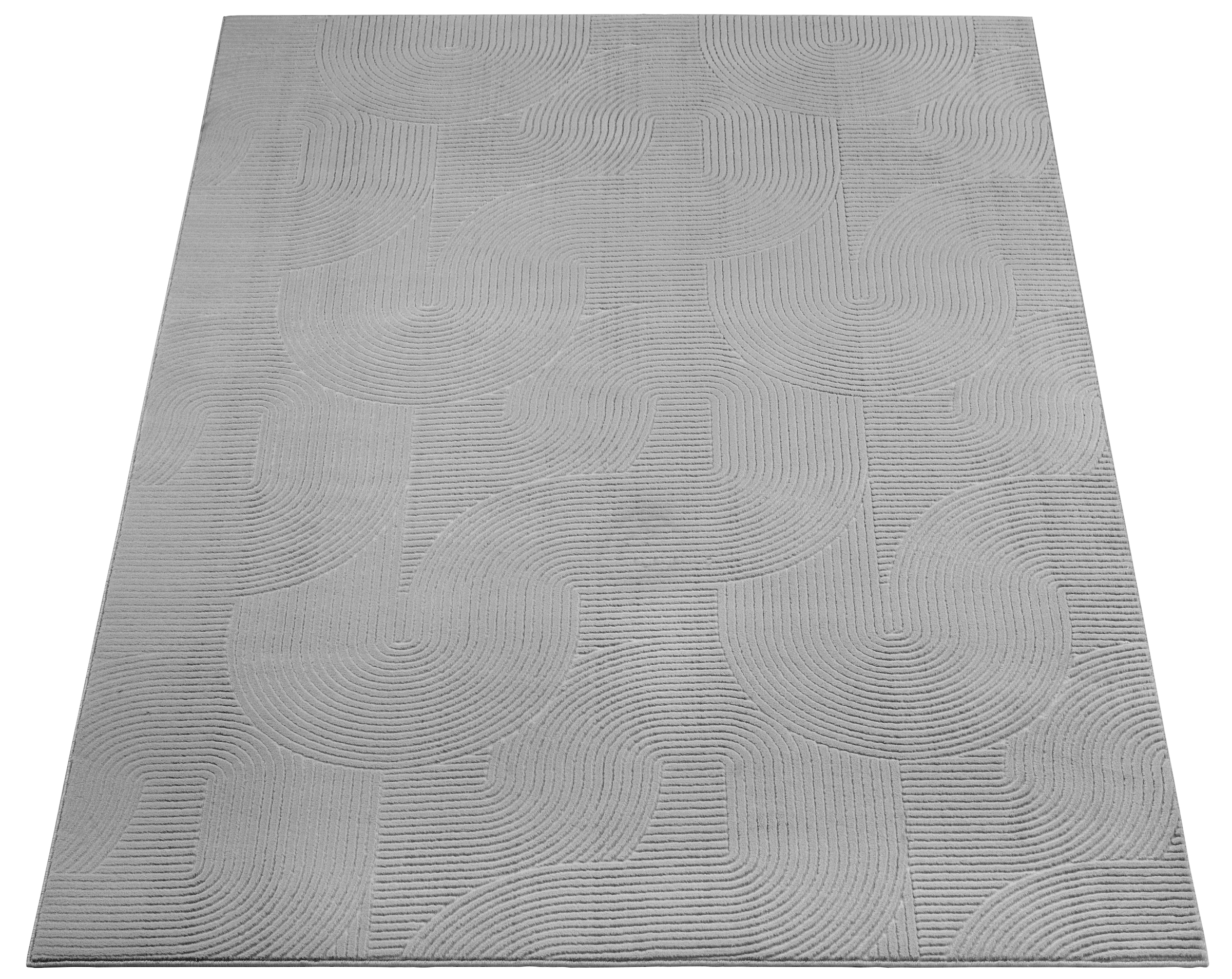 GOODproduct Tapis design »Zoelle 3D Optik/Hoch-Tief Effekt« Rectangulaire 8 mm Höhe mit Anti-Rutsch-Rücken, angenehm weich, Teppich Wohnzimmer Boho Design