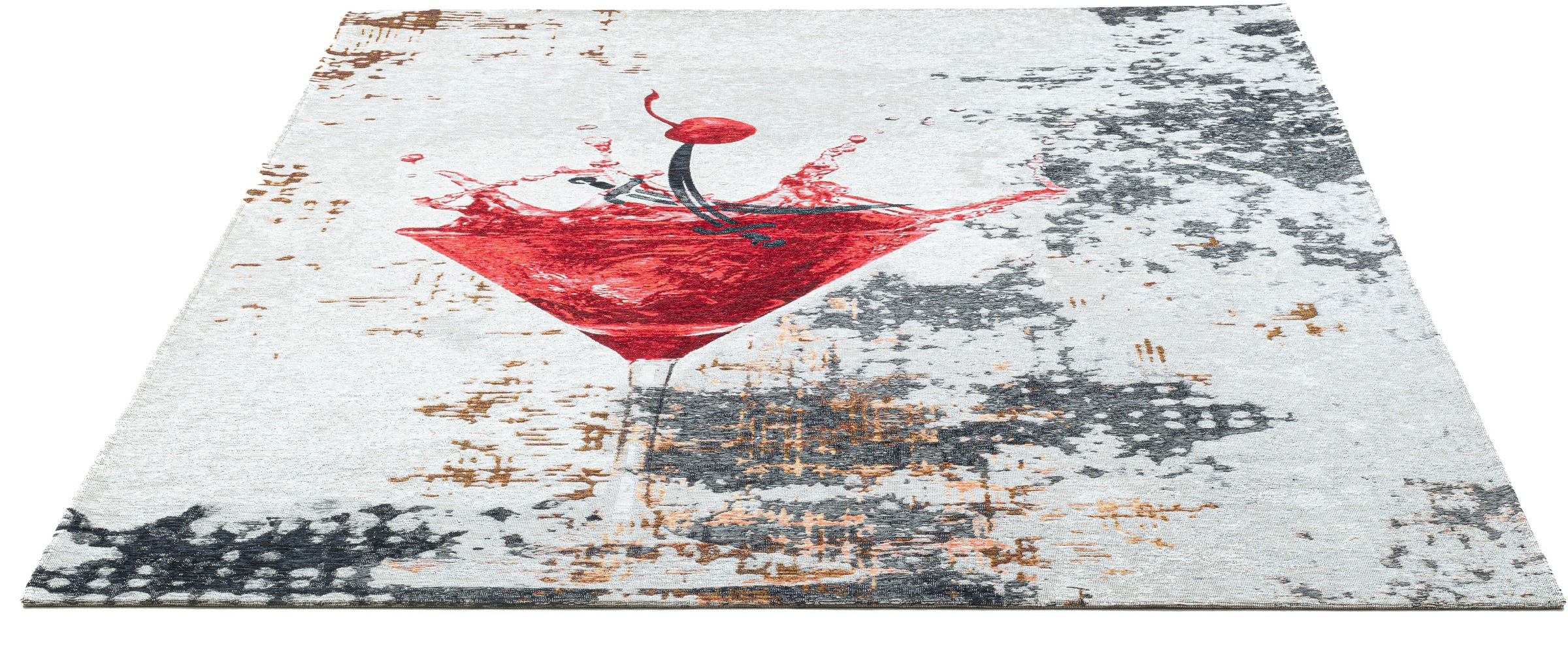 Image of Sansibar Teppich »Keitum 014«, rechteckig, 3 mm Höhe, Flachgewebe, modernes Design, Motiv Glas & gekreuzte Säbel, ideal im Wohnzimmer & Schlafzimmer bei Ackermann Versand Schweiz