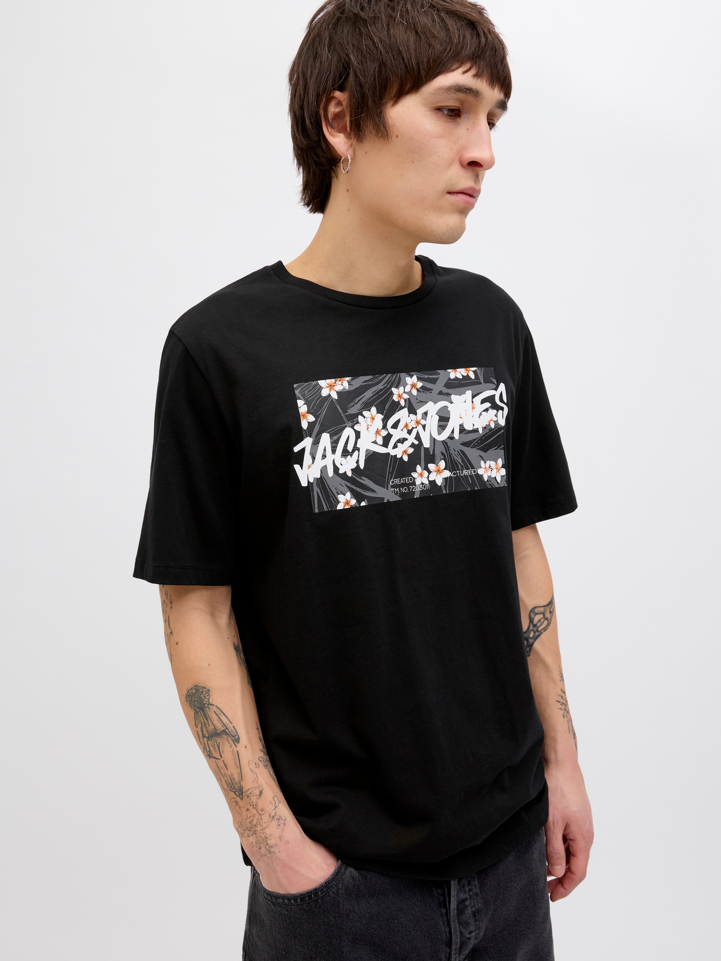 Jack & Jones Print-Shirt »JJHAWAII SHAPE TEE SS CREW NECK«