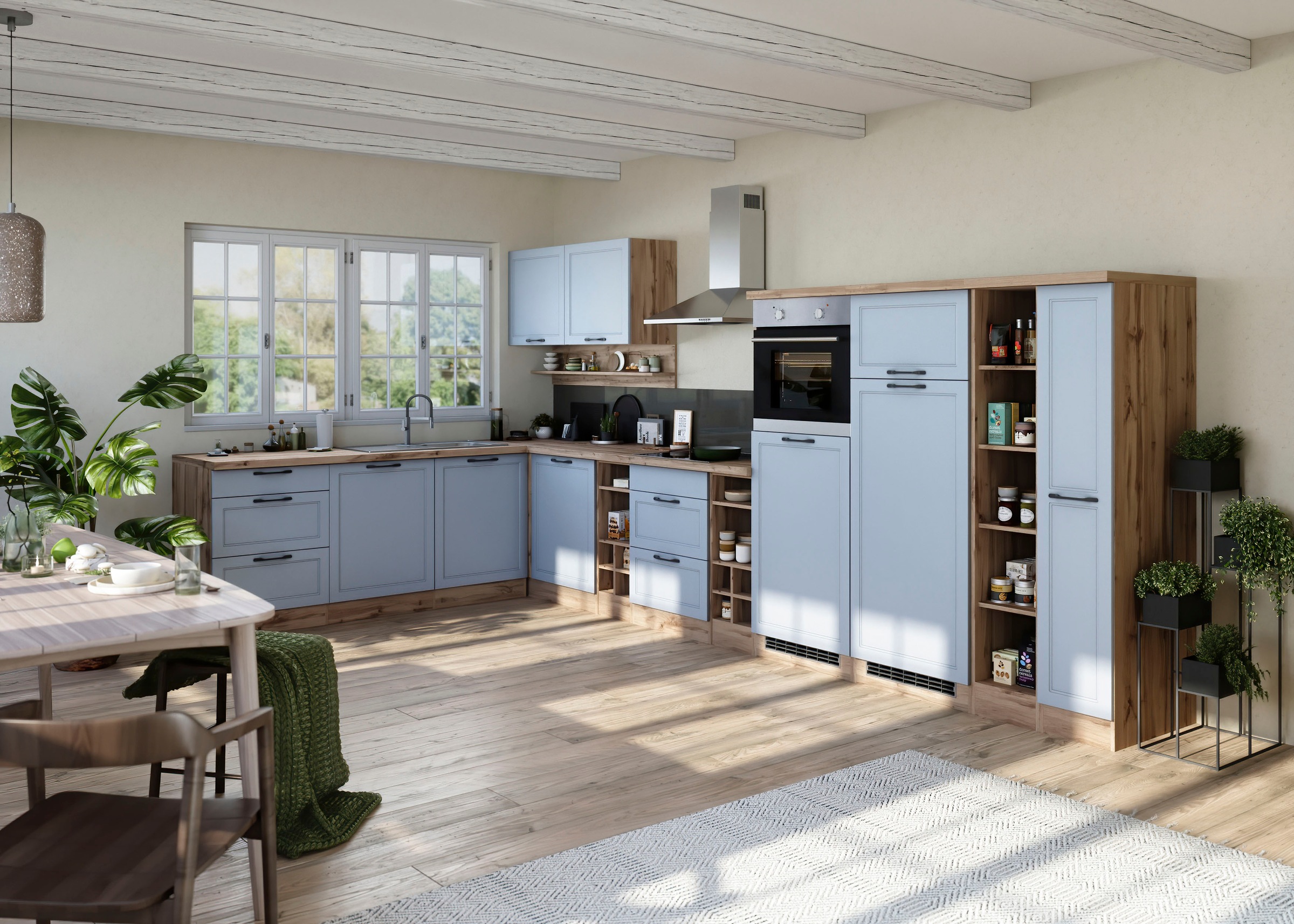 KOCHSTATION Winkelküche »KS-Lana« Stellbreite 240/420 cm, wahlweise mit E-Geräten