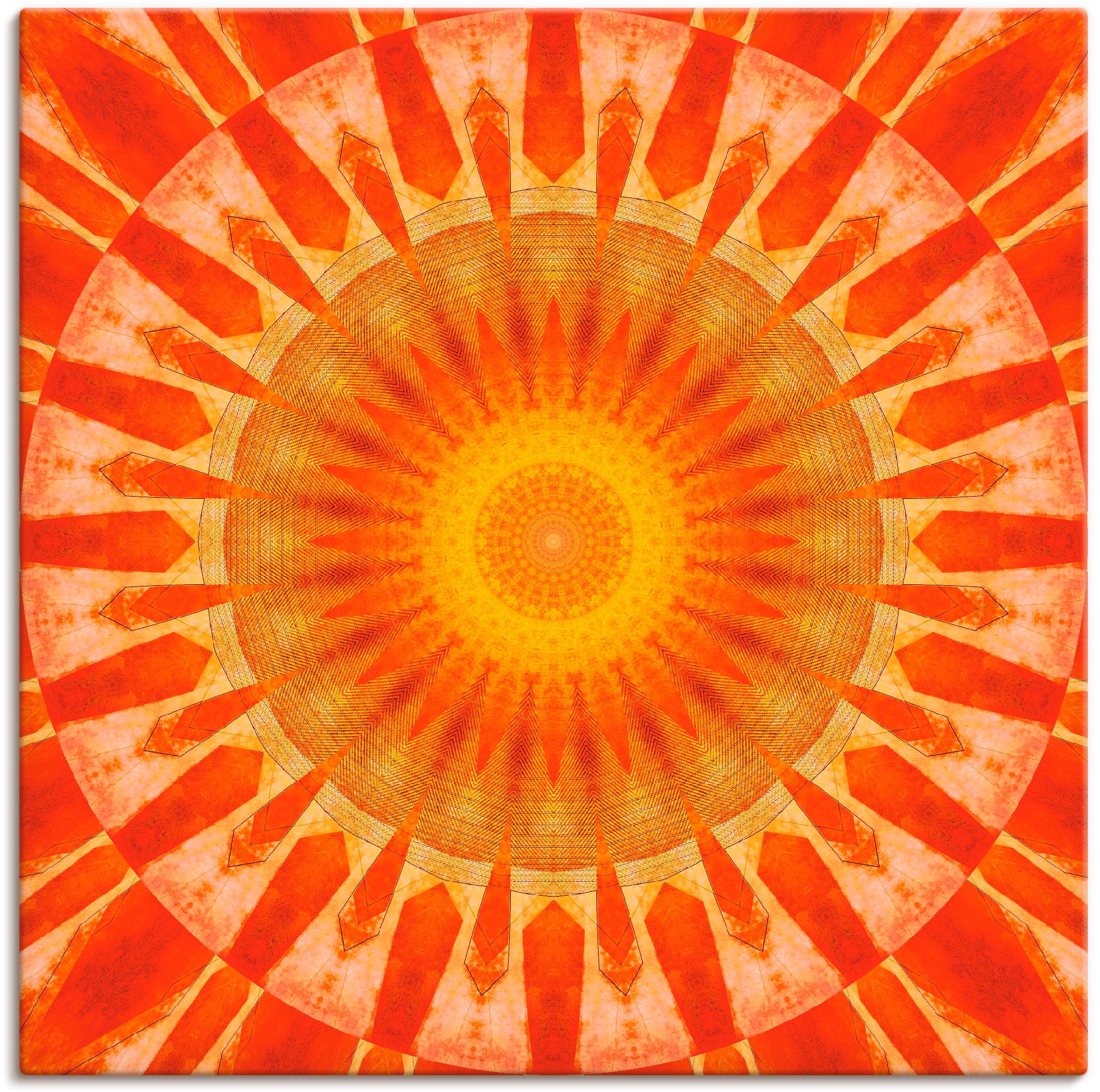 Image of Artland Wandbild »Mandala Sonnenuntergang«, klassische Fantasie, (1 St.), in vielen Grössen & Produktarten - Alubild / Outdoorbild für den Aussenbereich, Leinwandbild, Poster, Wandaufkleber / Wandtattoo auch für Badezimmer geeignet bei Ackermann Versand S