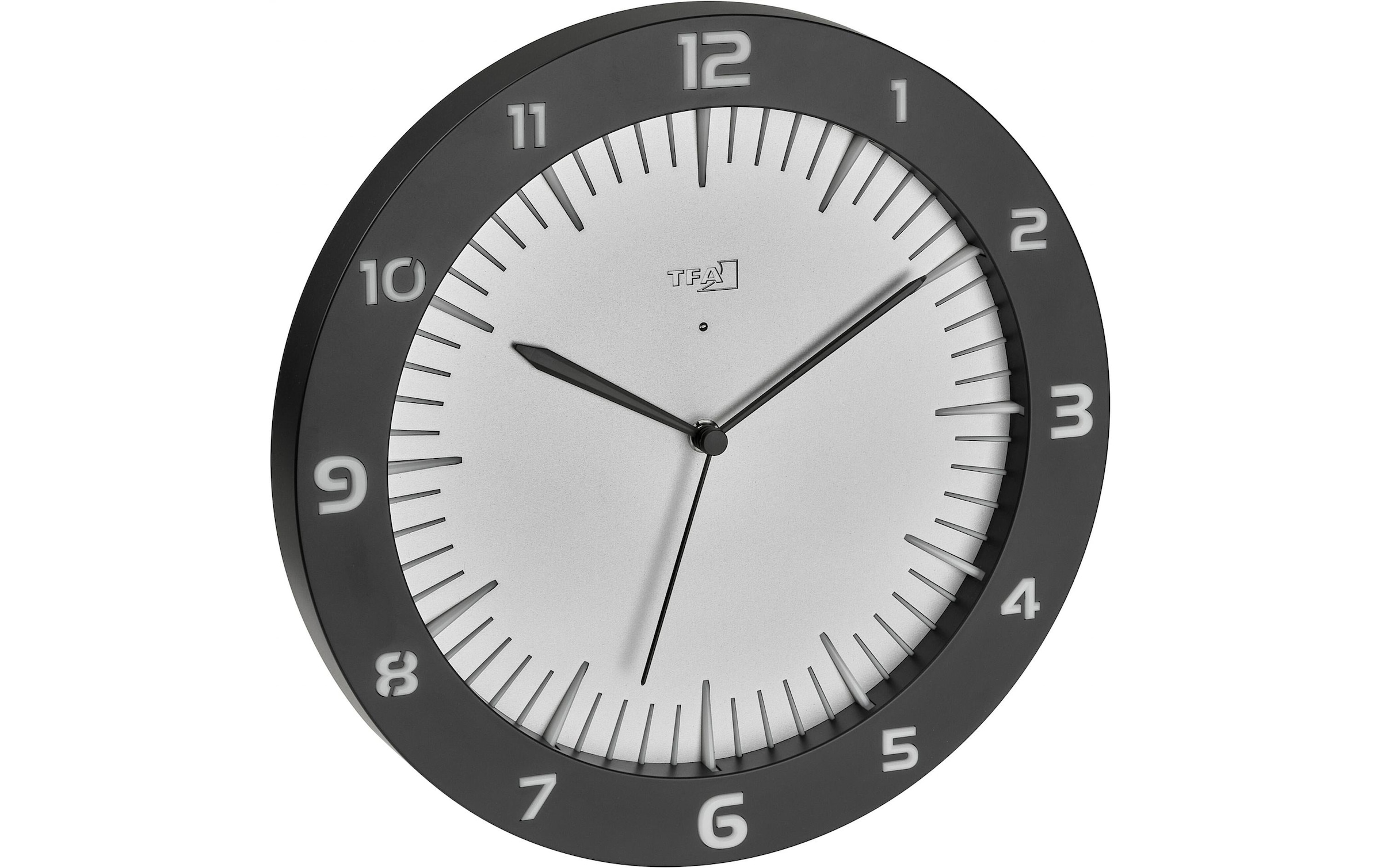 TFA Dostmann Horloge murale radio »Lumoclock mit farbiger Beleuchtung«