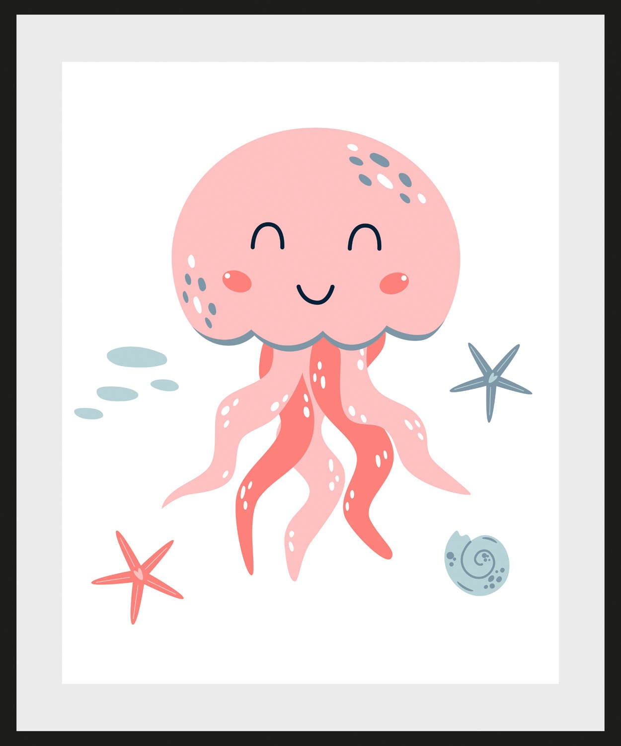 Image of Lüttenhütt Bild »Puff«, Wassertiere, (1 St.), mit Rahmen, schwarz bei Ackermann Versand Schweiz