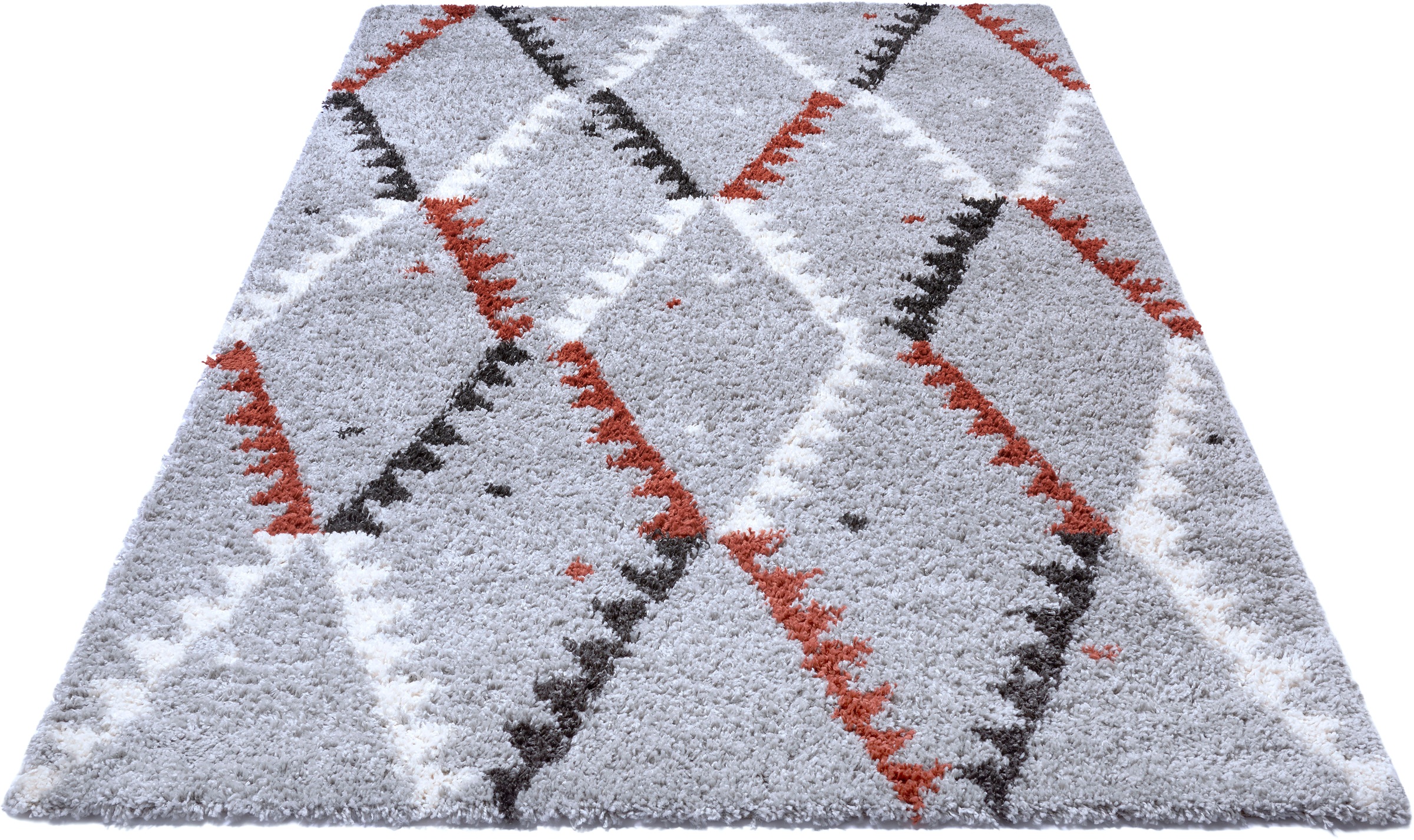 Image of MINT RUGS Hochflor-Teppich »Lark«, rechteckig, 33 mm Höhe, Ethno Look, Boho Design,besonders weich durch Microfaser,Wohnzimmer,Schlafzimmer,Robust,Pflegeleicht bei Ackermann Versand Schweiz