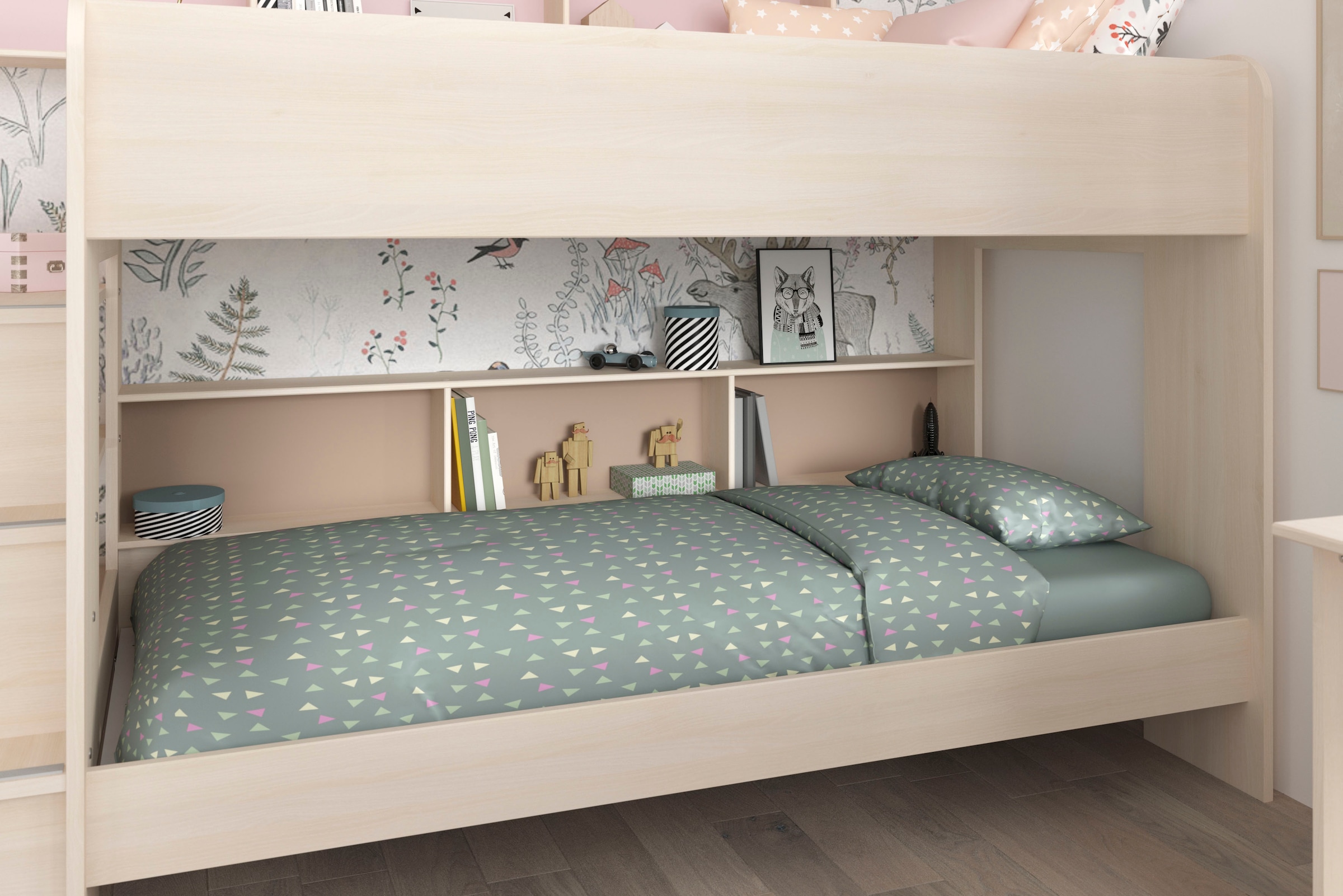 Parisot Jugendzimmer-Set »Bibop«, (3 tlg., Etagenbett, zwei Schreibtische), mit 2 Schreibtischen