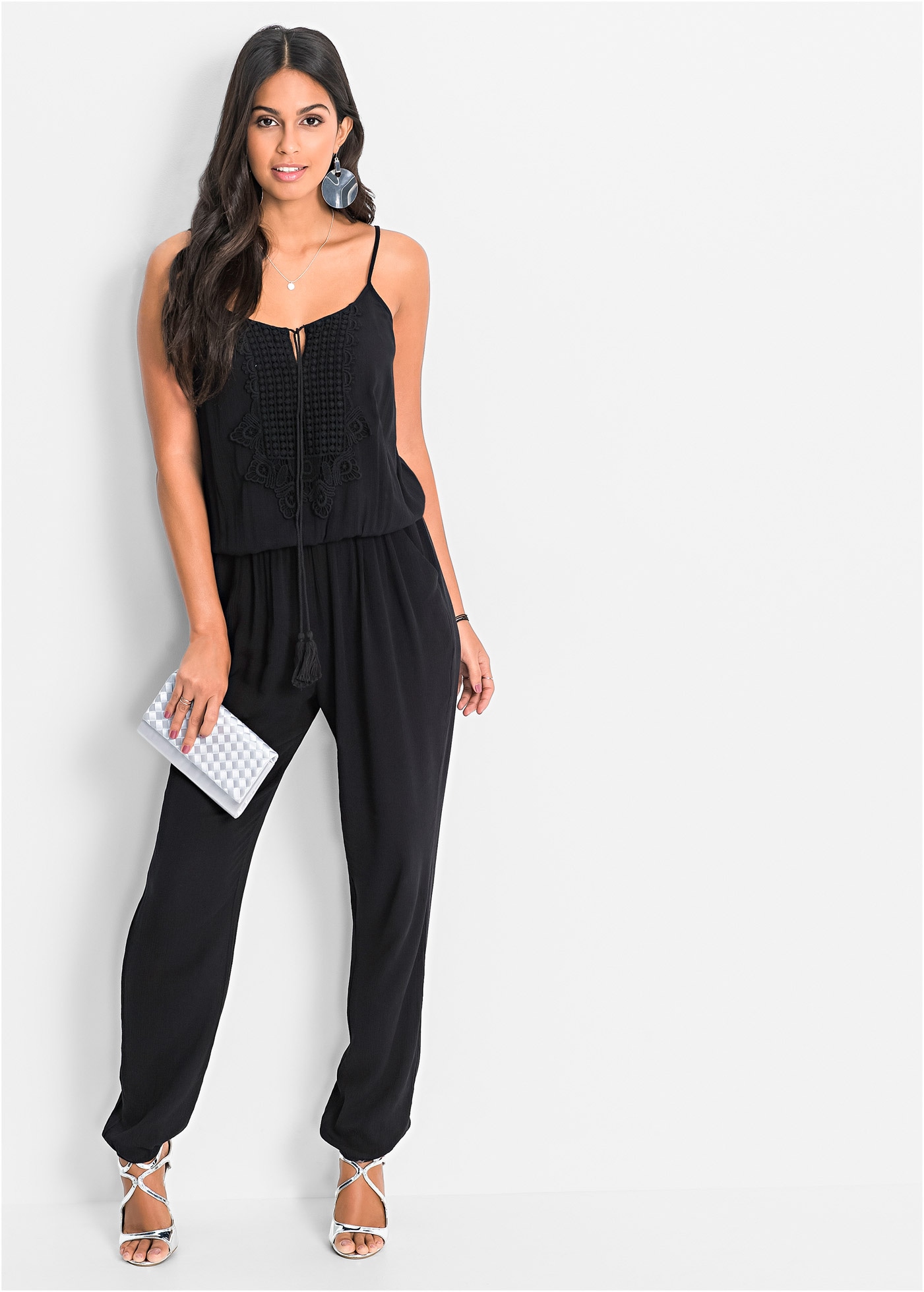 bonprix Jumpsuit »Jumpsuit aus strukturierter Viskose«, Jumpsuit aus strukturierter Viskose
