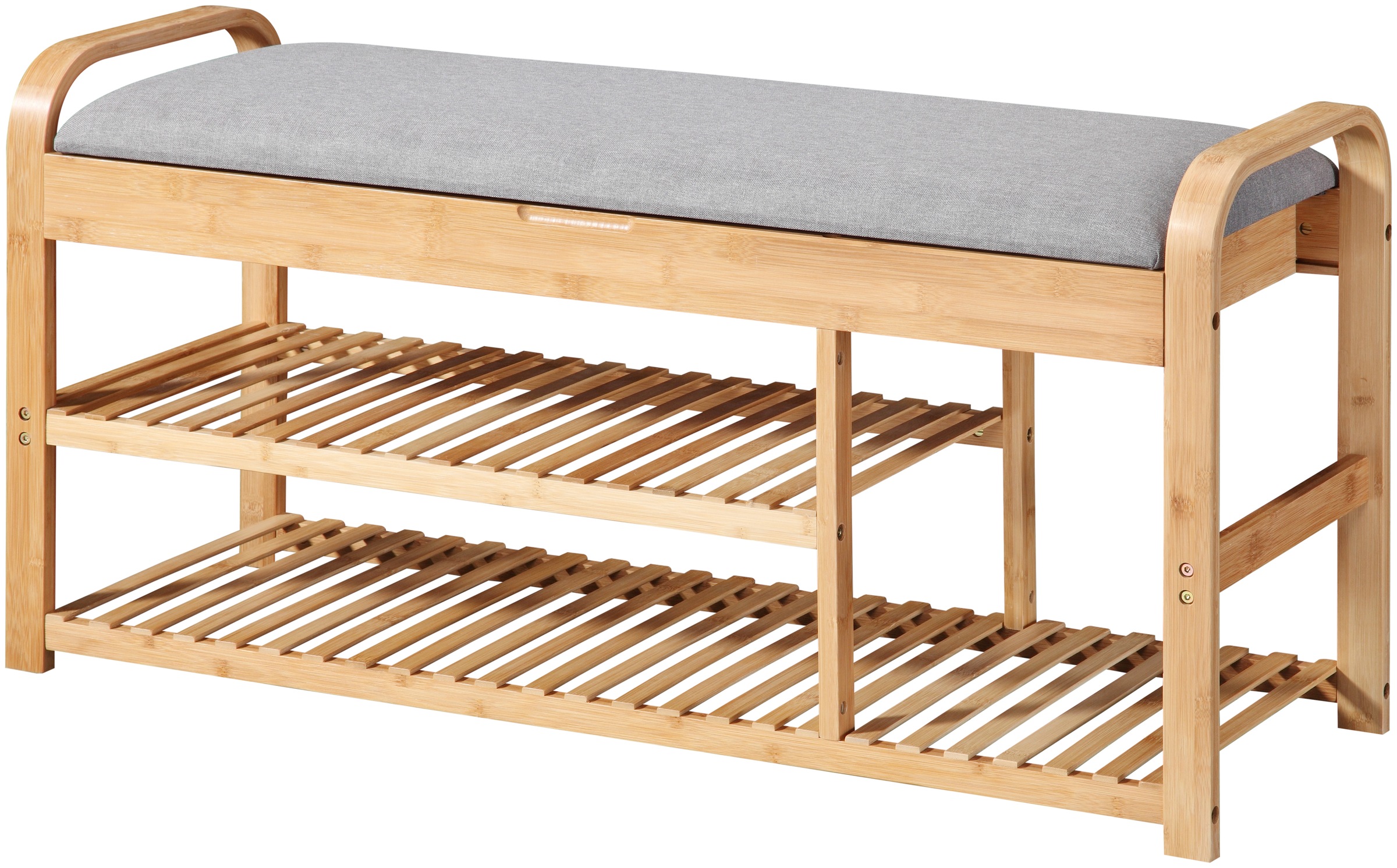 Image of welltime Sitzbank »Pacific«, Badregal mit Ablage, Badezimmerbank in der Breite 100cm, Regal aus Bambus bei Ackermann Versand Schweiz