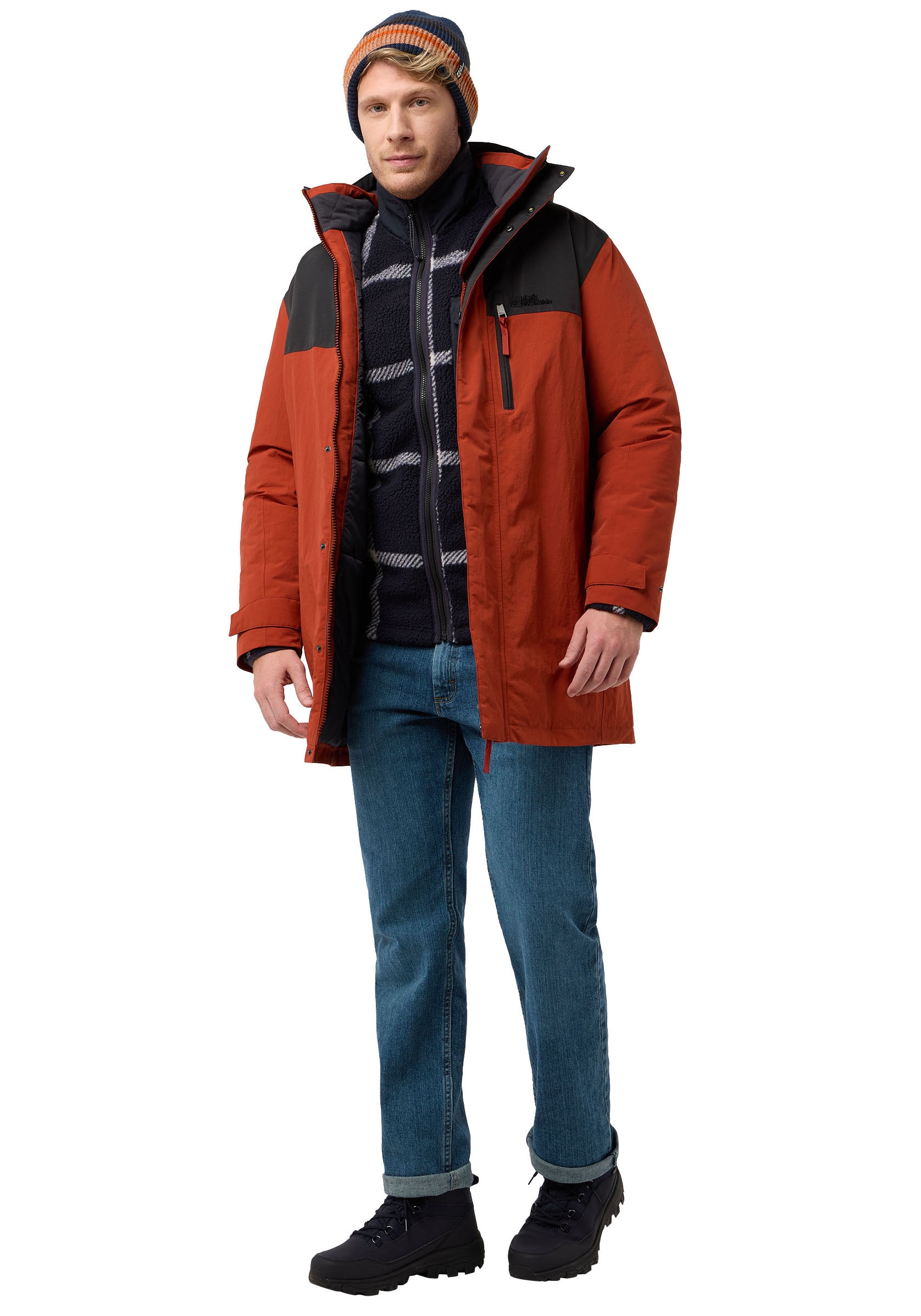Image of Jack Wolfskin Funktionsparka "GLETSCHERSEE" mit Kapuze Wärmend, wasserdicht, Übergangsjacke