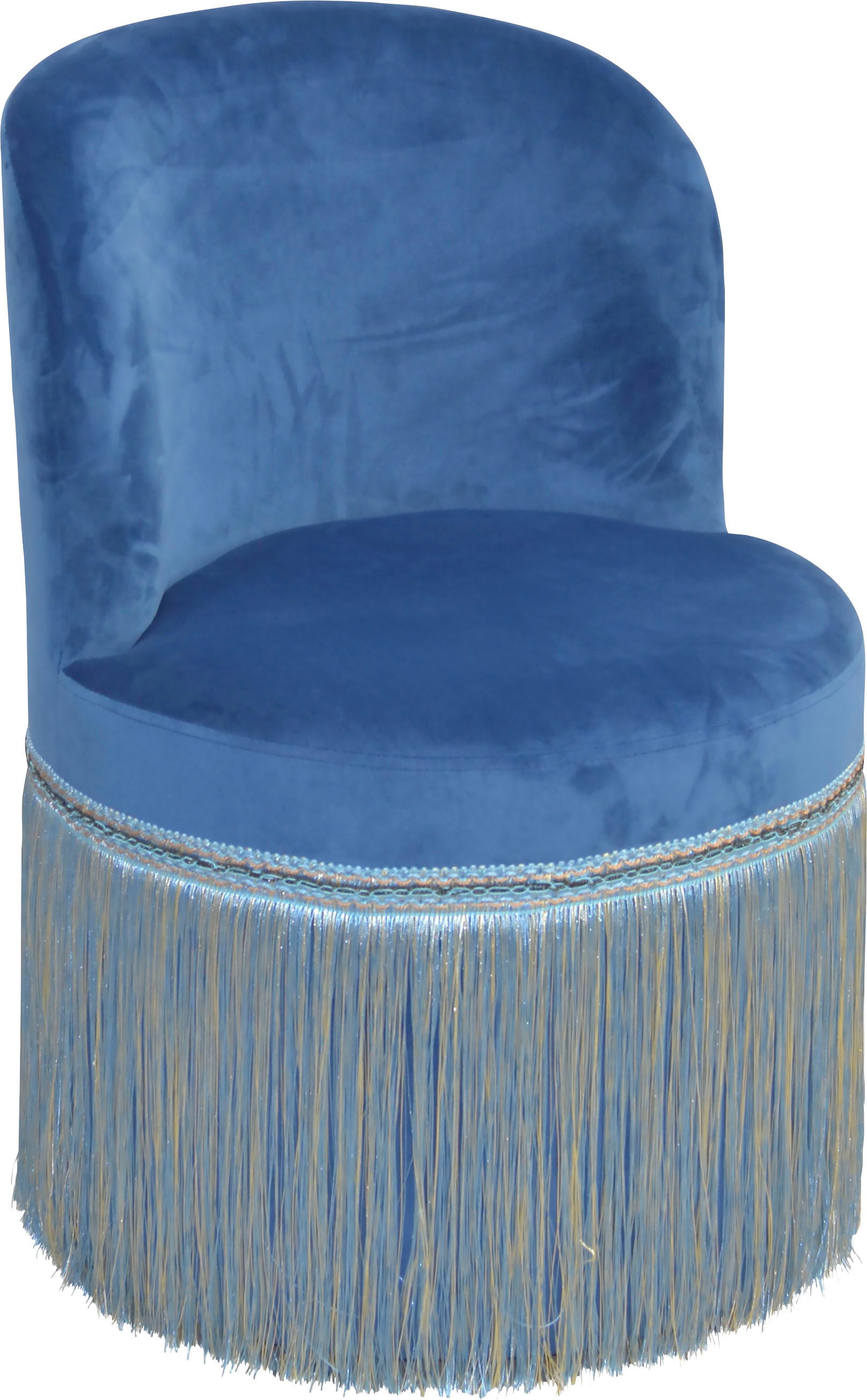 Image of HOFMANN LIVING AND MORE Sessel, Sesselstuhl mit Fransen, Sitz und Rücken schaumstoffgepolstert, Samtbezug bei Ackermann Versand Schweiz