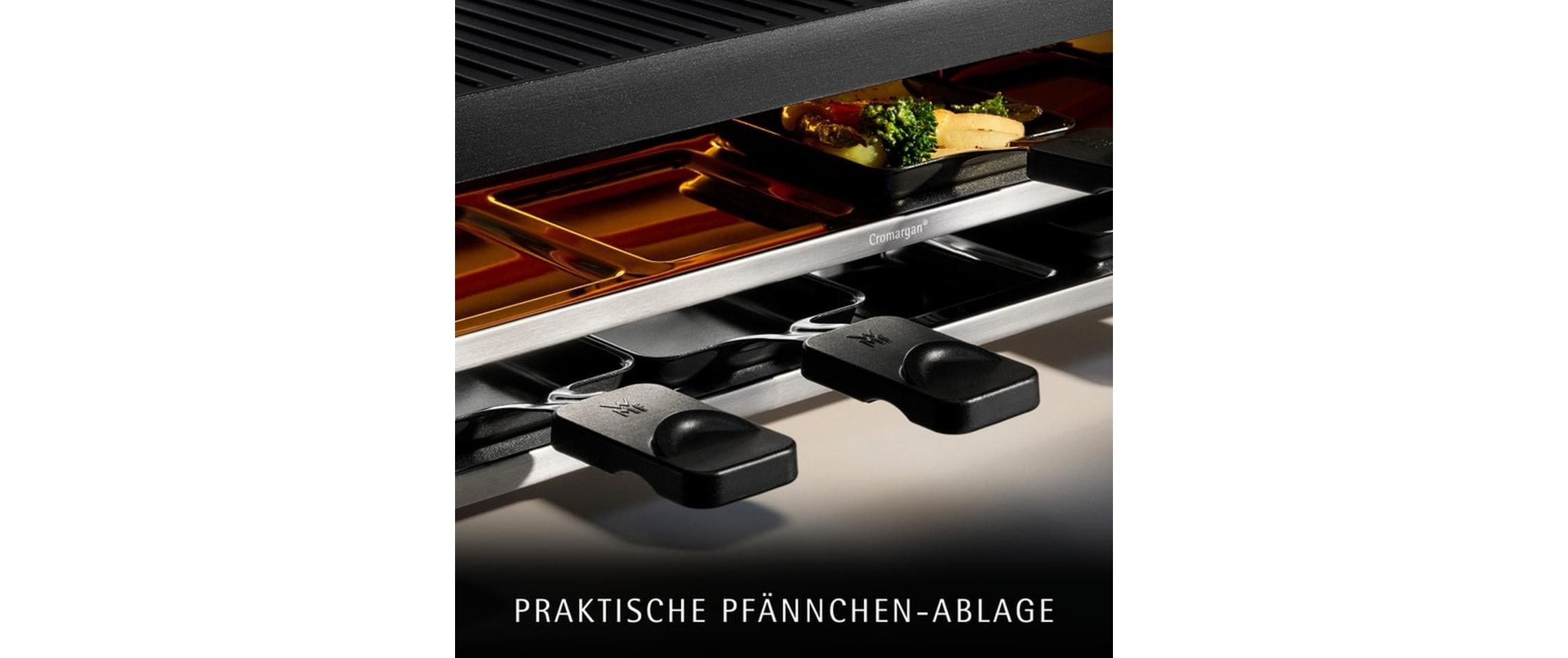 WMF Raclette »Lono Selection« 8 cuis Raclettepfännchen 1.500 W variable Temperatureinstellung, LED-Beleuchtung