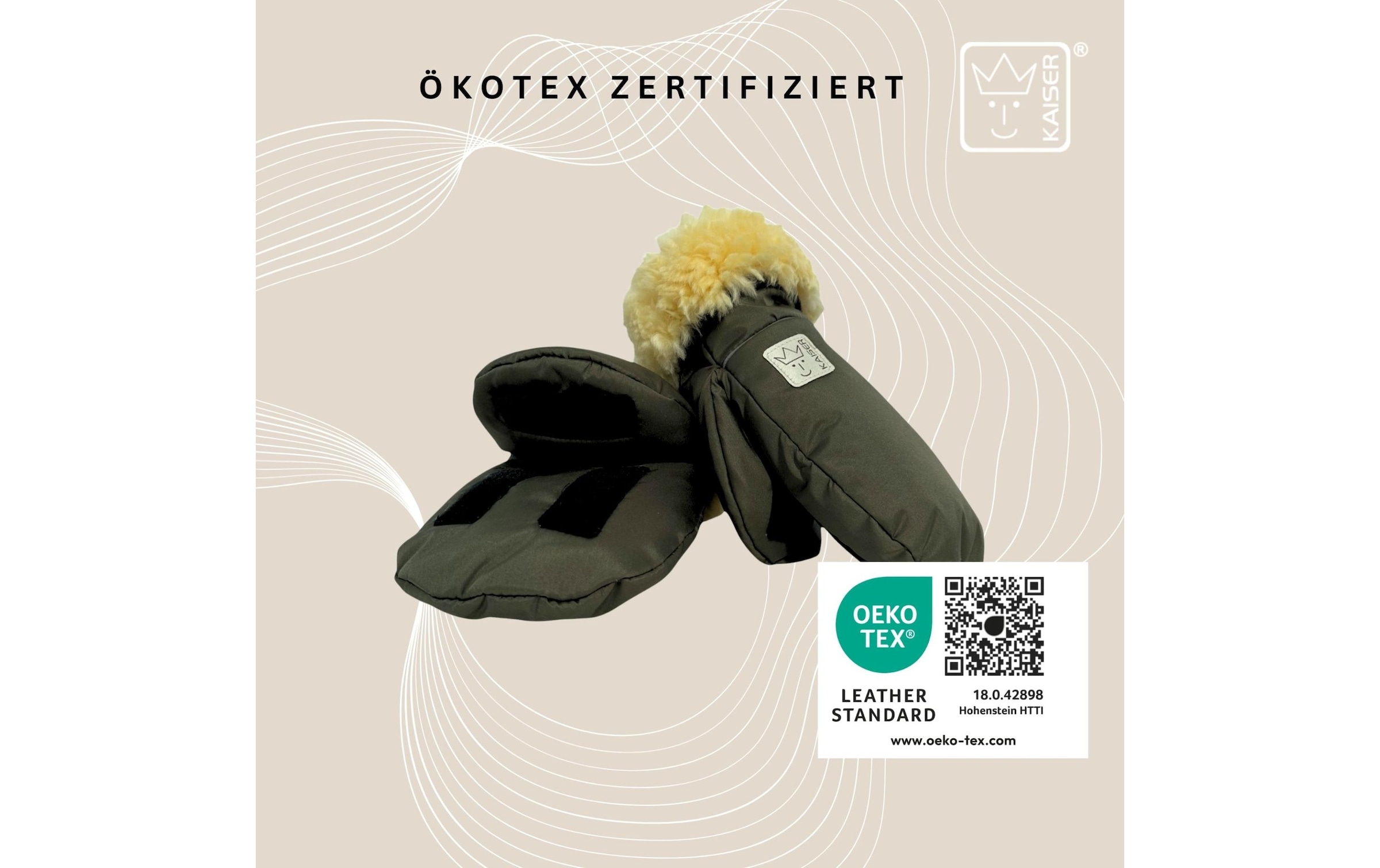 Kaiser Chauffe-mains pour poussette »Handschuh Reflect Kiwa«