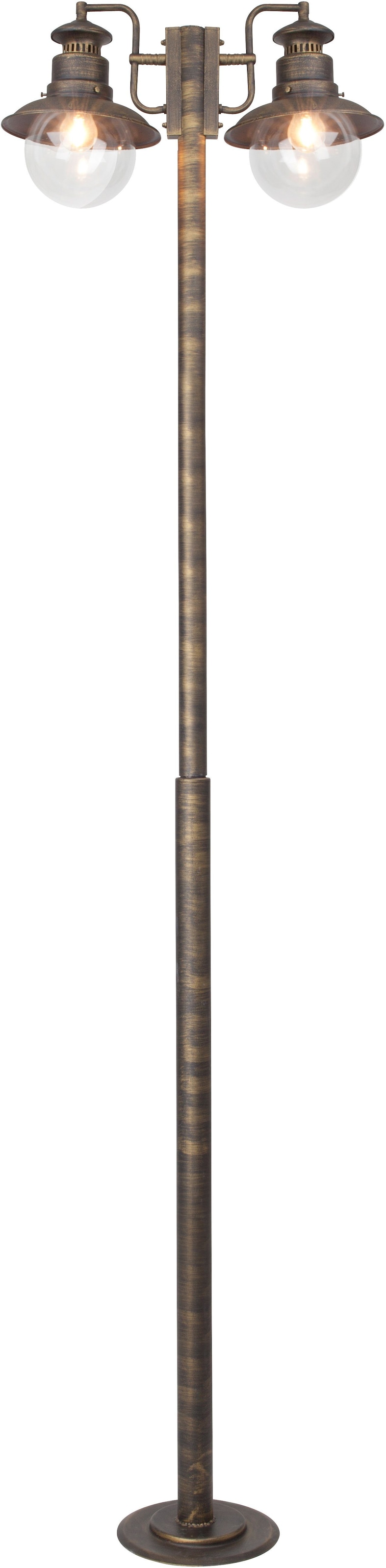 Aussen-Stehlampe »ARTU«, 2 flammig-flammig, 205 x 58 cm, 2 x E27, IP44, Metall/Glas,...