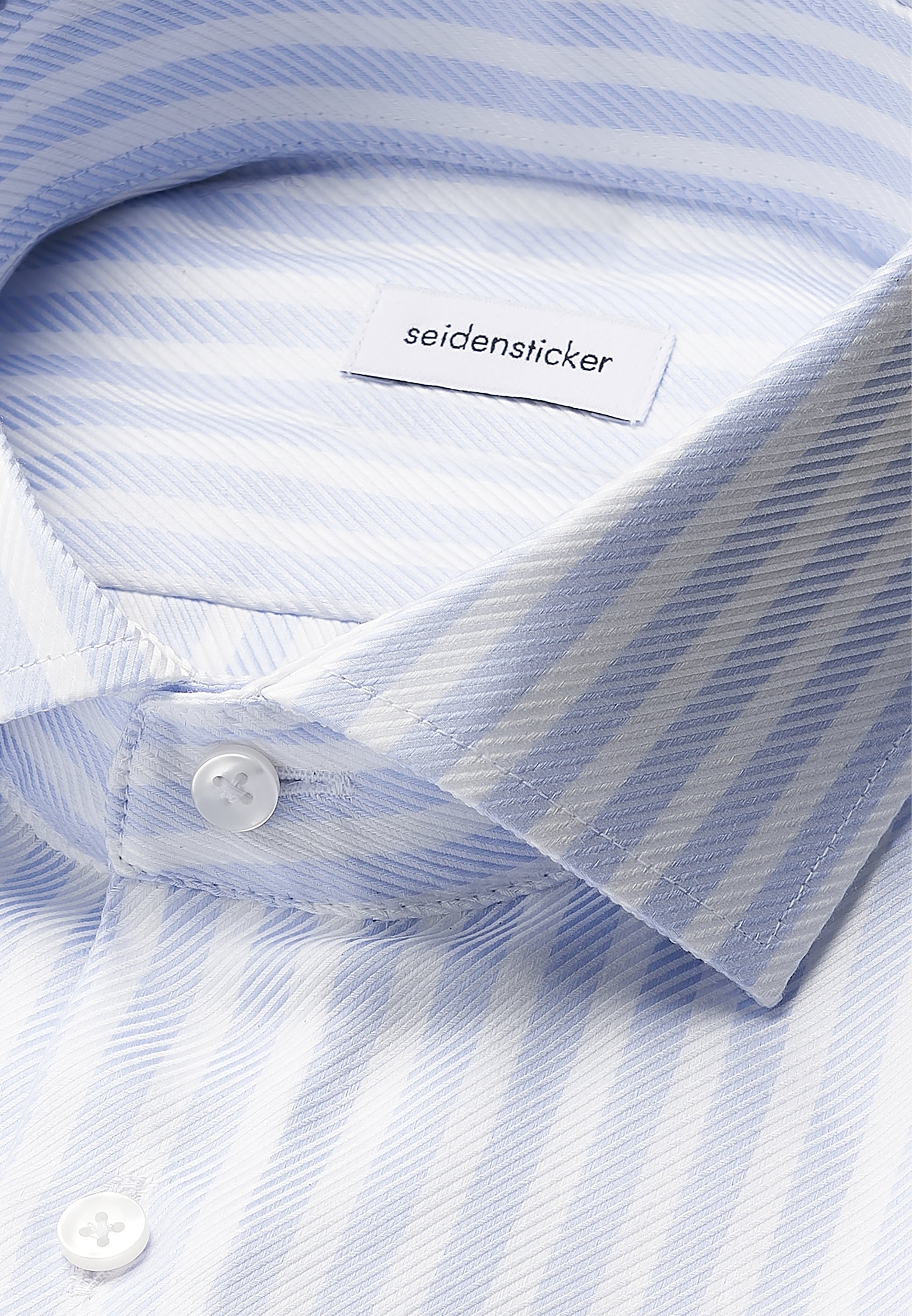 seidensticker Businesshemd »Schwarze Rose« Shaped 1/1 Kentkragen Gestreift