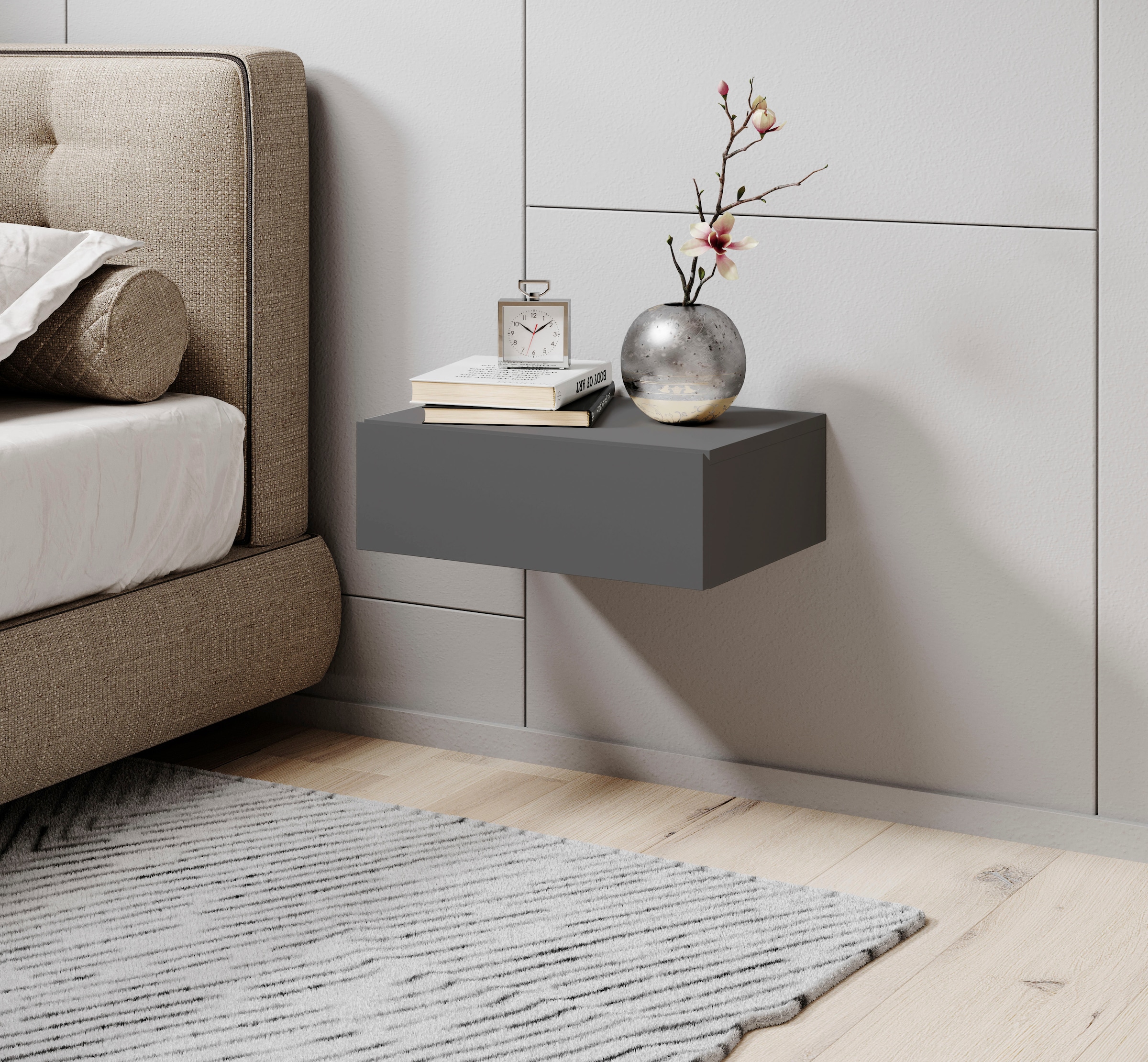 Schlafkontor Nachtkommode »Tajo« mit Schublade, Nachtkonsole für Wandmontage