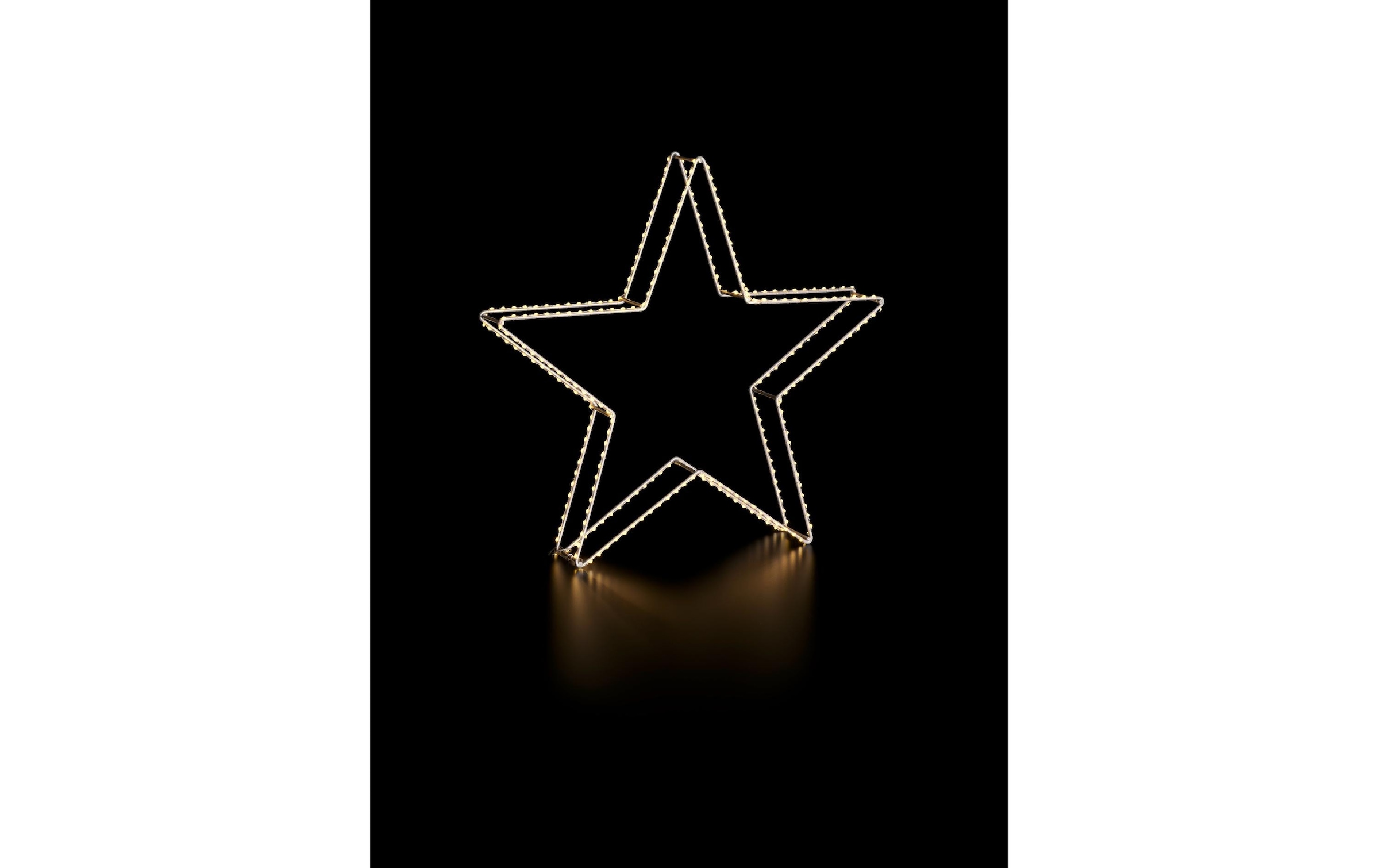 STT LED Dekofigur »Dekoration 3D Star Argento 58cm« Warmweiss