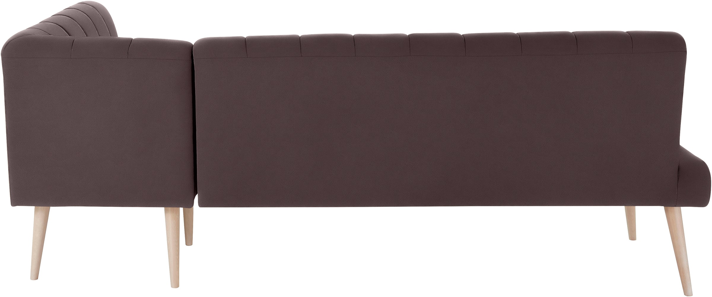 exxpo - sofa fashion Eckbank »Costa, moderne Rückensteppung, bequem und elegant, hoher Holzfuss«, hochwertig verarbeitet, Frei im Raum stellbar