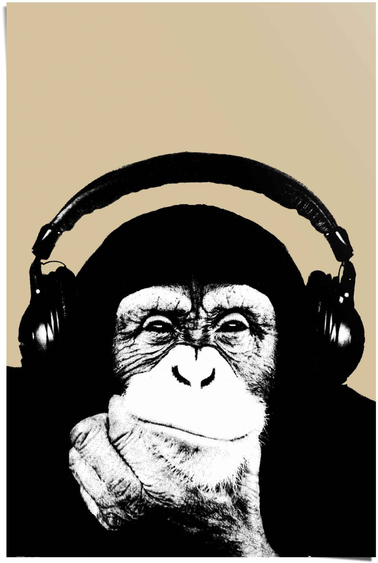 Image of Reinders! Poster »Steez Affe mit Kopfhörer«, (1 St.) bei Ackermann Versand Schweiz