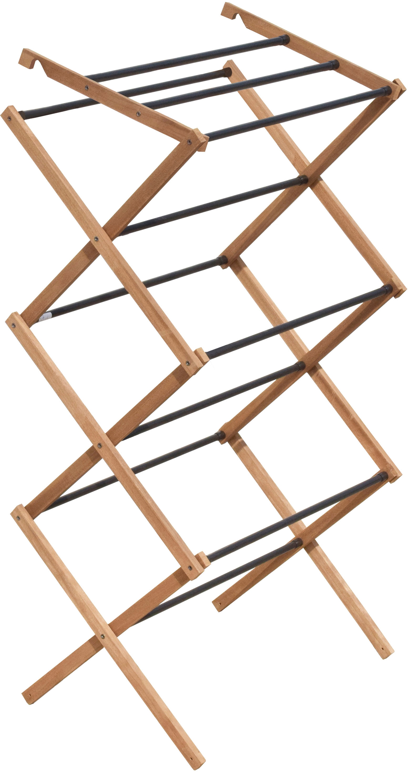 Bischof Wäscheständer »Falt-Turm« Eschenholz/Metall, 5 kg. Belastbarkeit, platzsparend zu verstauen