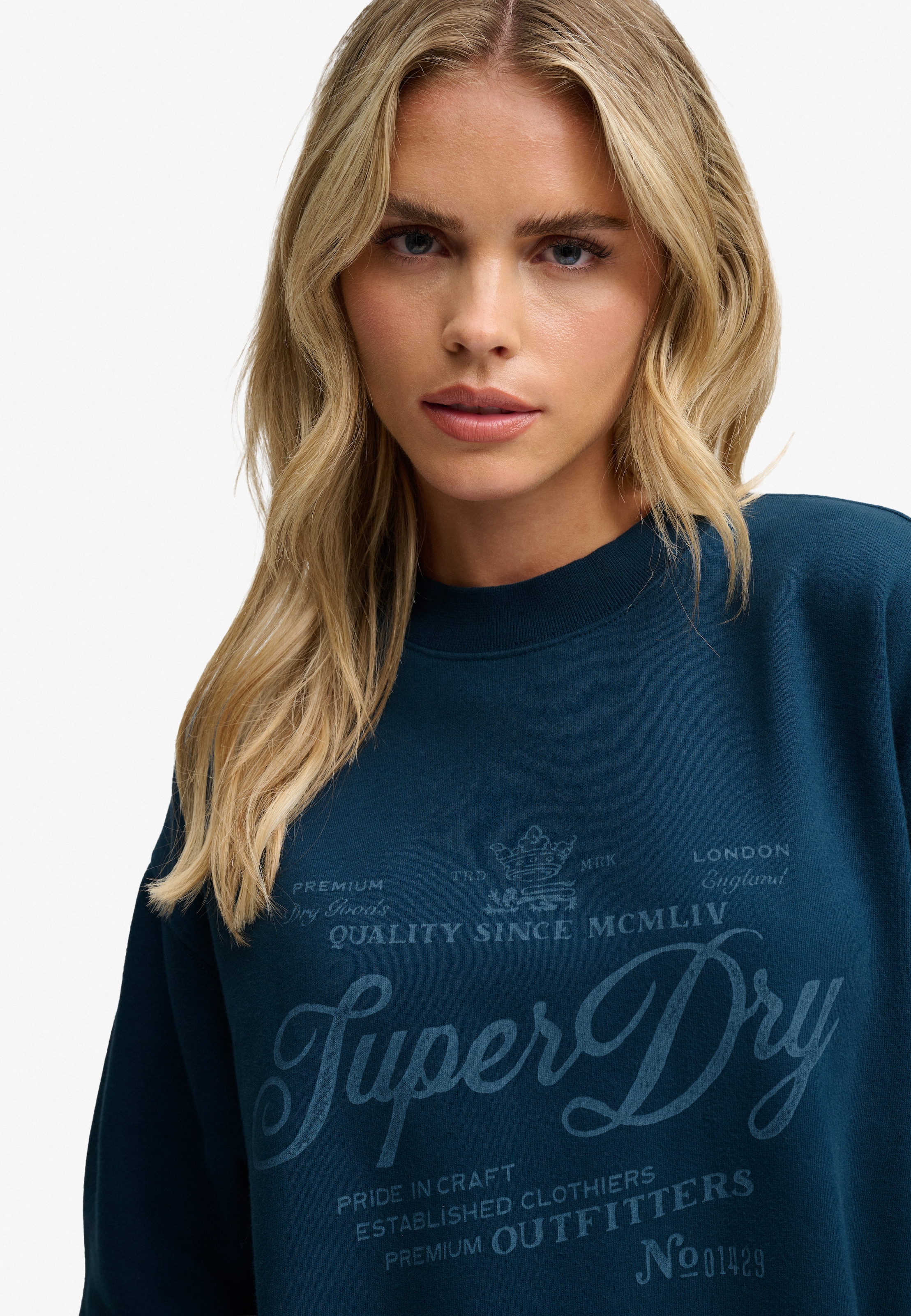 Superdry Sweat-shirt »VINTAGE WORKWEAR CREW«, mélange coton, coupe décontractée
