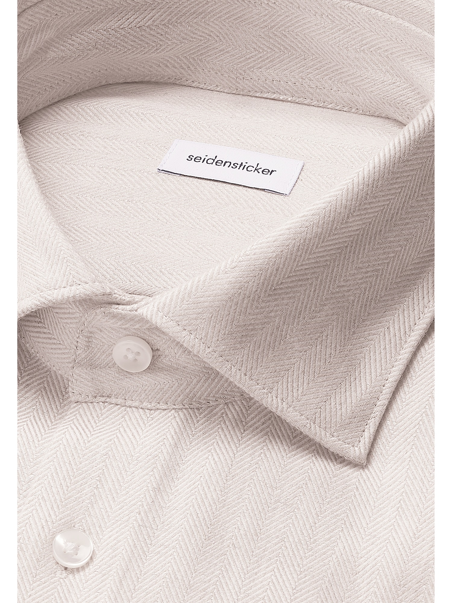 seidensticker Flanellhemd »Schwarze Rose« Slim 1/1 Kentkragen Fischgrat