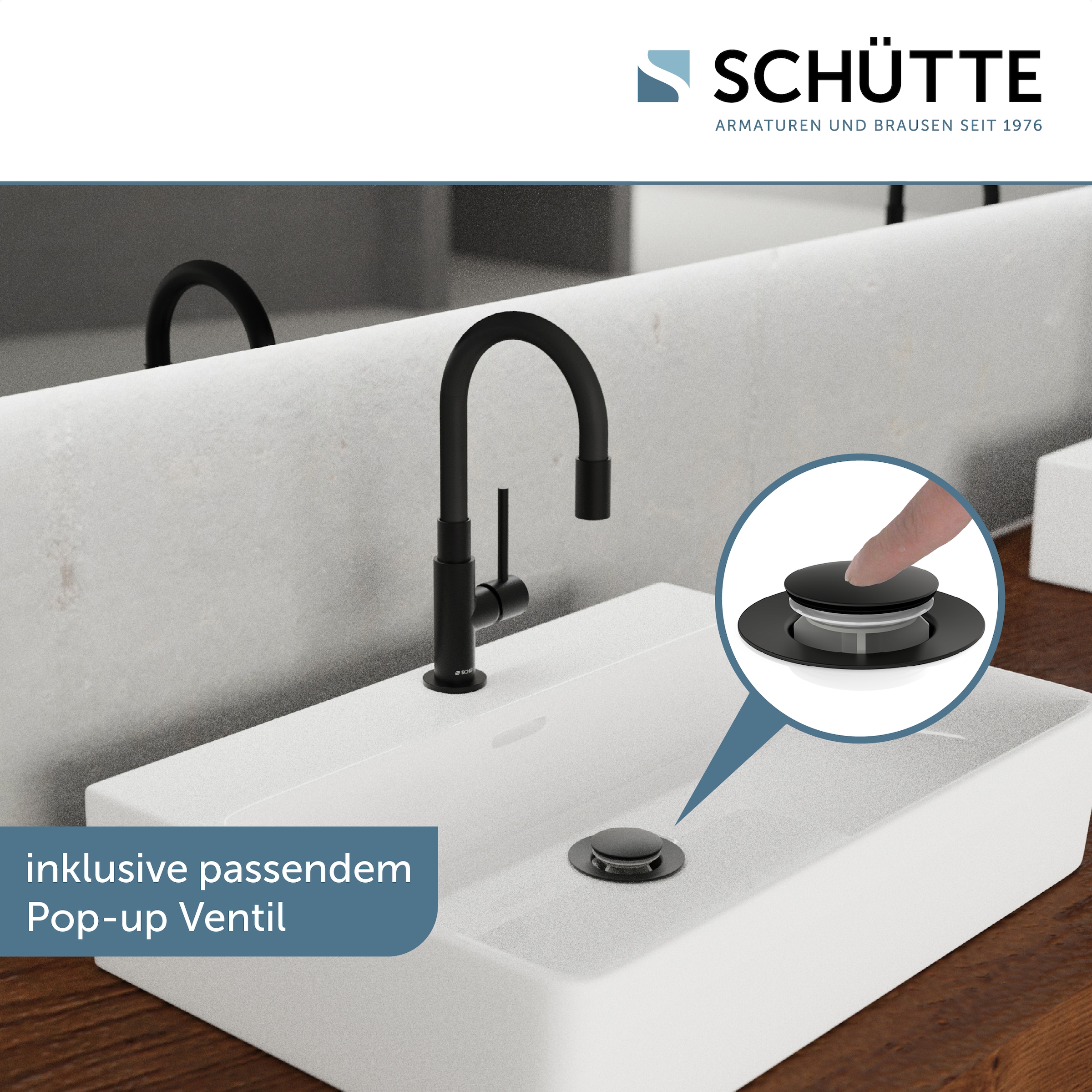 Schütte Robinet de lavabo »GLASGOW« robinetterie haute pression bain, robinet pivotant à 360°