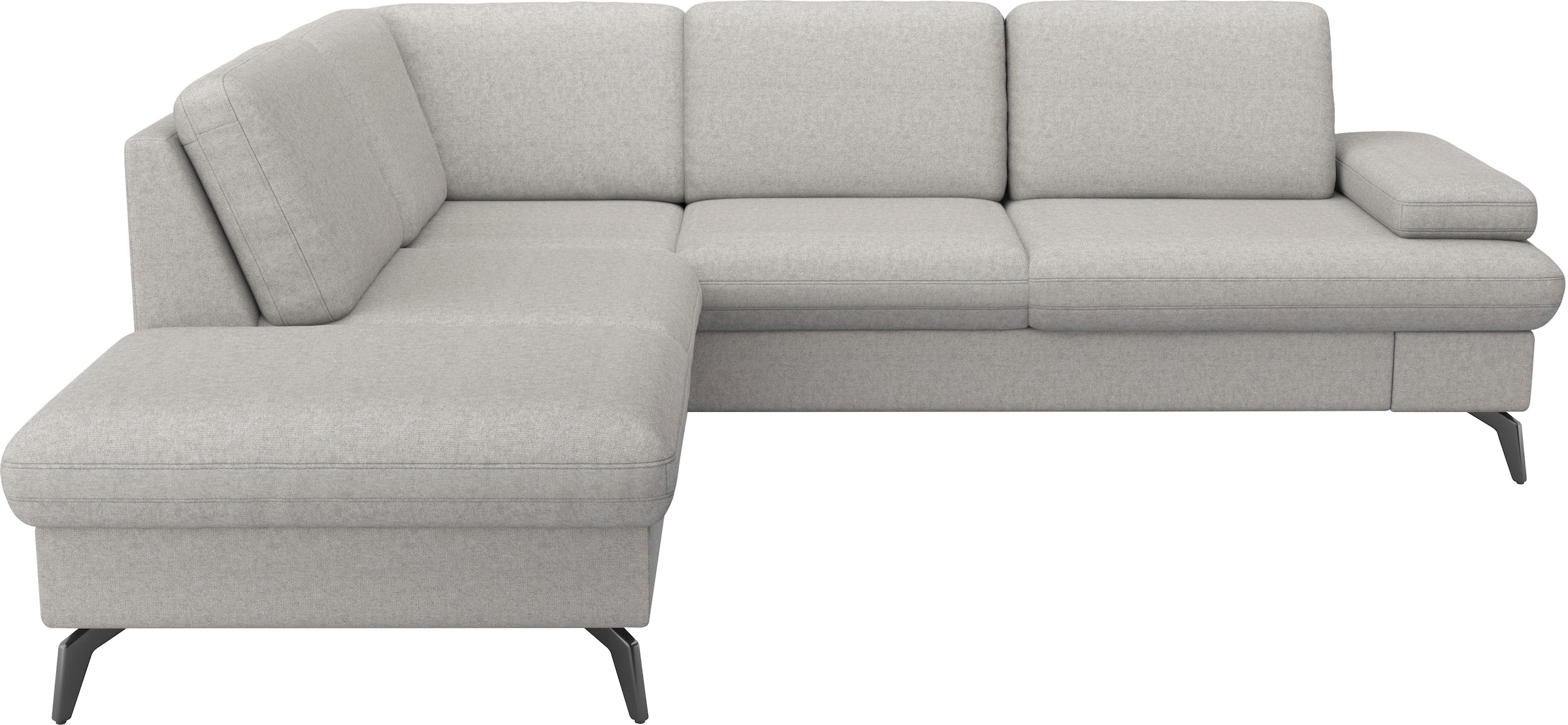 sit&more Ecksofa »Morris Jubi L-Form«, inkl. Armteilfunktion und 1 Zierkissen, wahlweise mit Bettfunktion