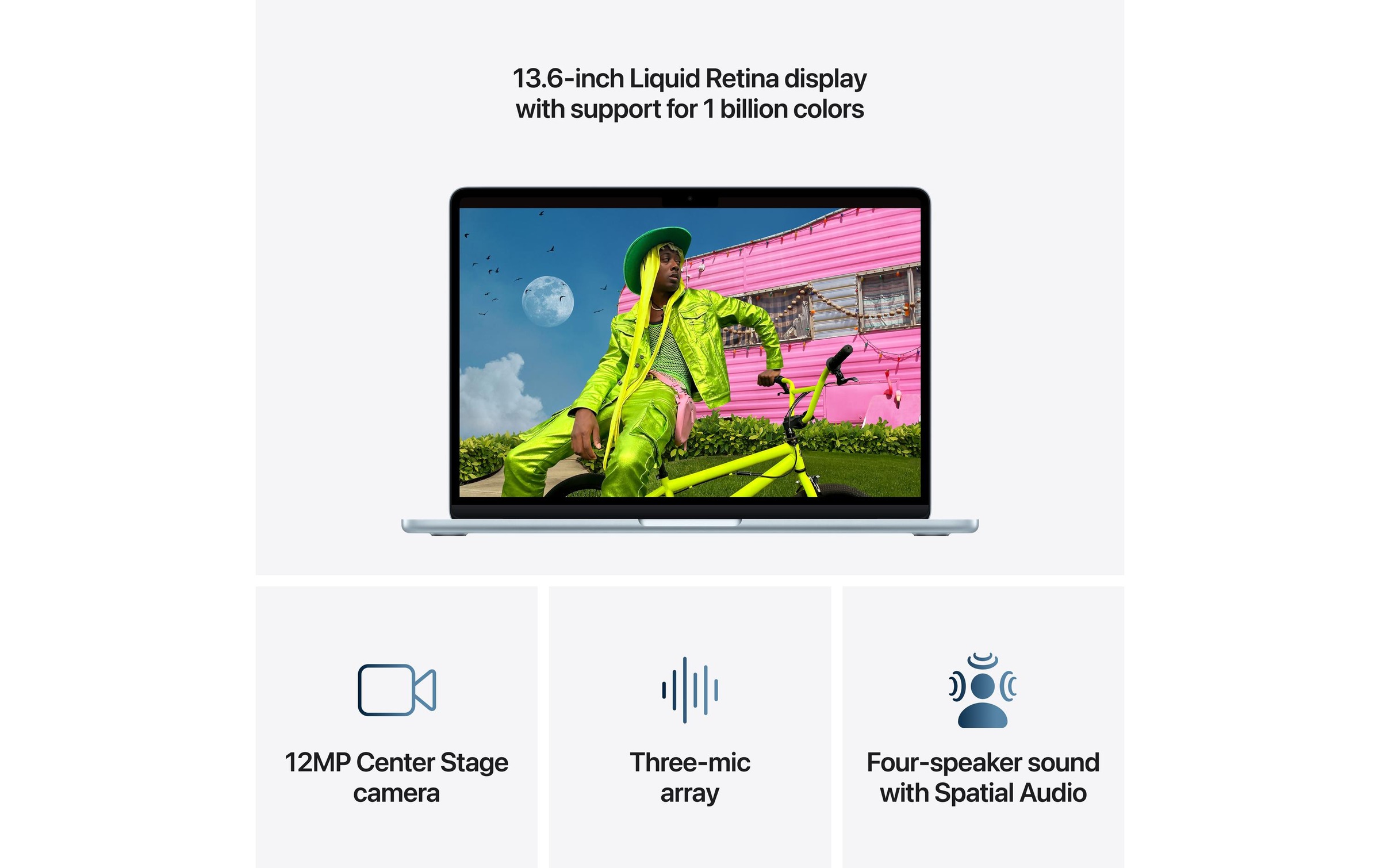 Apple Ordinateur portable »MacBook Air 13 2026 M5« 34,544 cm / 13,6 ″ Apple M5 512 Go SSD Integrierte NPU (Neural Processing Unit)